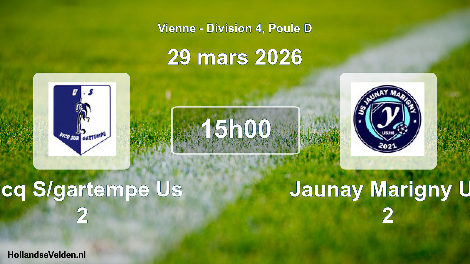 Geplande wedstrijd: Vicq S/gartempe Us 2 - Jaunay Marigny Us 2 (29 mars 2026)