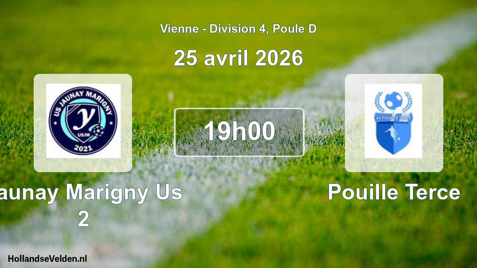 Geplande wedstrijd: Jaunay Marigny Us 2 - Pouille Terce (25 april 2026)