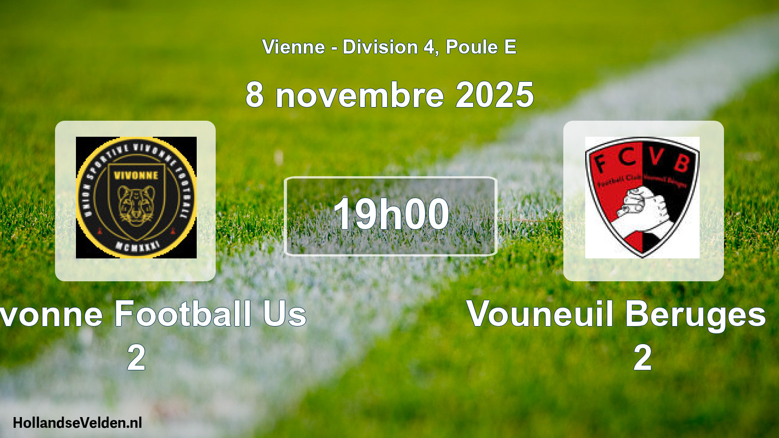 Geplande wedstrijd: Vivonne Football Us 2 - Vouneuil Beruges Fc 2 (8 novembre 2025)