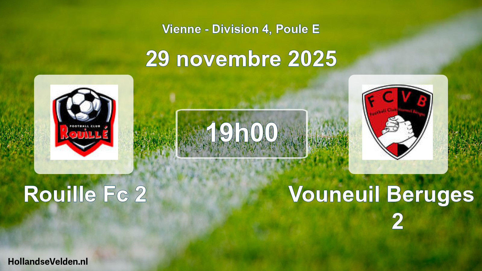 Geplande wedstrijd: Rouille Fc 2 - Vouneuil Beruges Fc 2 (29 novembre 2025)