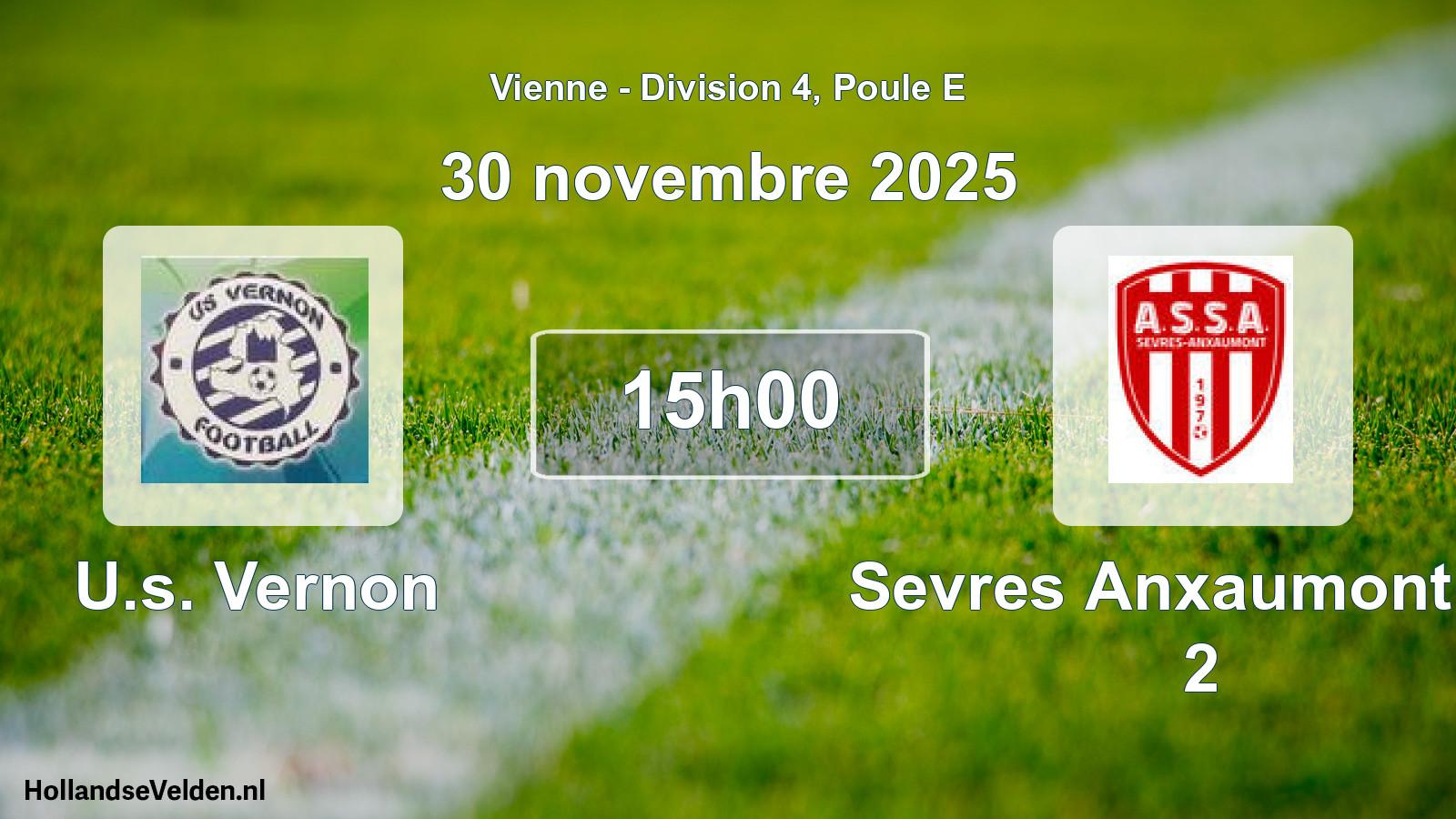 Geplande wedstrijd: U.s. Vernon - Sevres Anxaumont As 2 (30 november 2025)