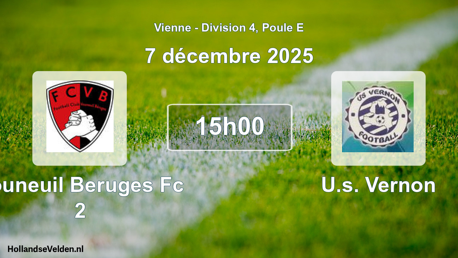 Scheduled Match: Vouneuil Beruges Fc 2 - U.s. Vernon (7 December 2025)