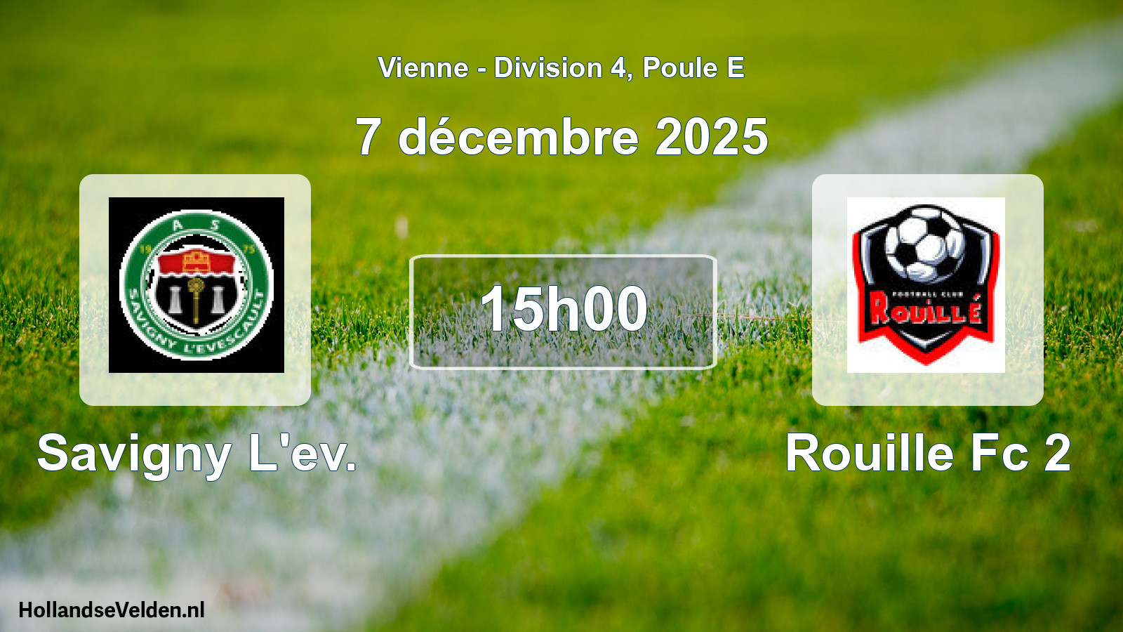 Geplande wedstrijd: Savigny L'ev. - Rouille Fc 2 (7 décembre 2025)