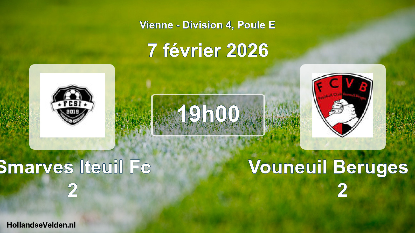 Geplande wedstrijd: Smarves Iteuil Fc 2 - Vouneuil Beruges Fc 2 (7 février 2026)