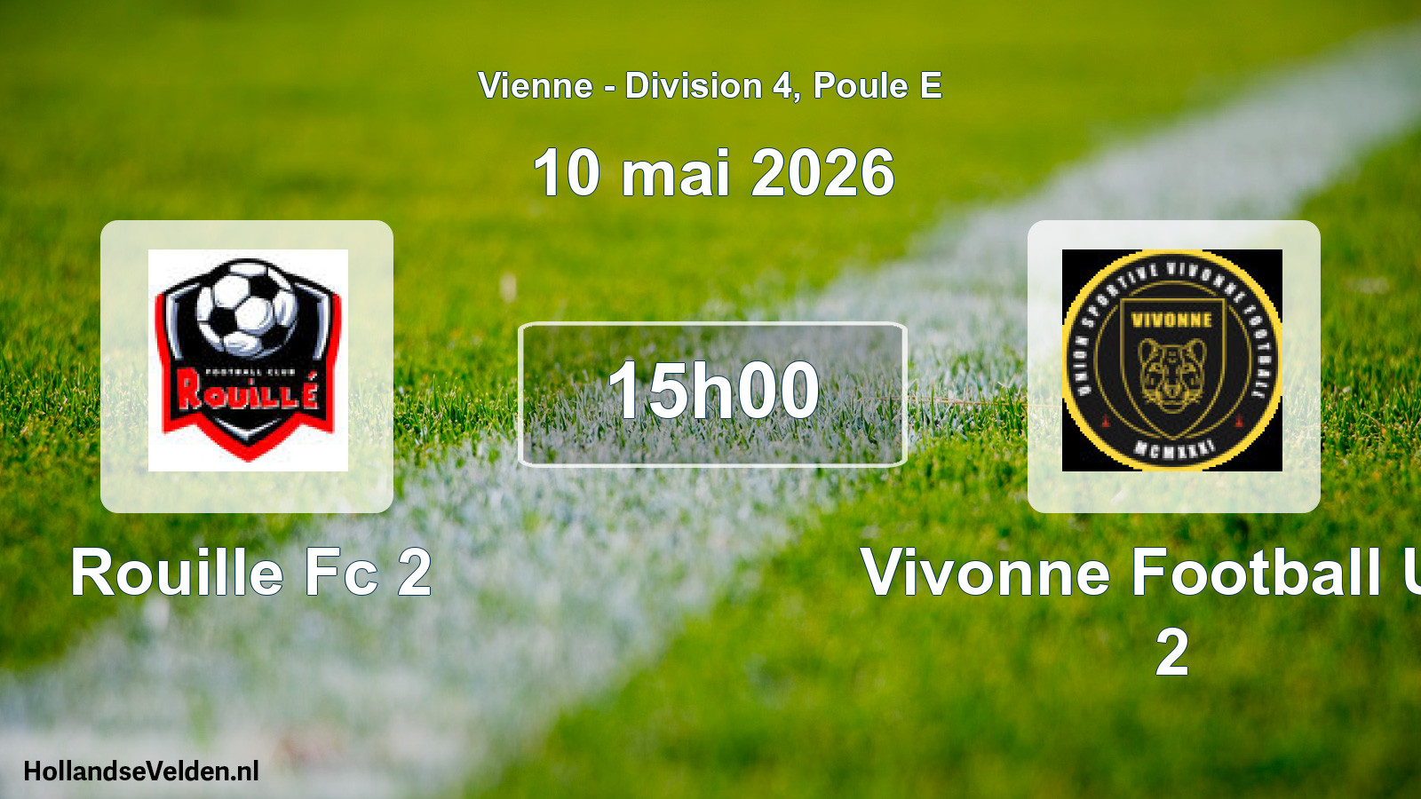 Geplande wedstrijd: Rouille Fc 2 - Vivonne Football Us 2 (10 mai 2026)