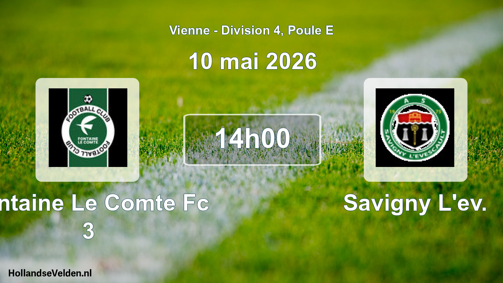 Geplande wedstrijd: Fontaine Le Comte Fc 3 - Savigny L'ev. (10 mei 2026)