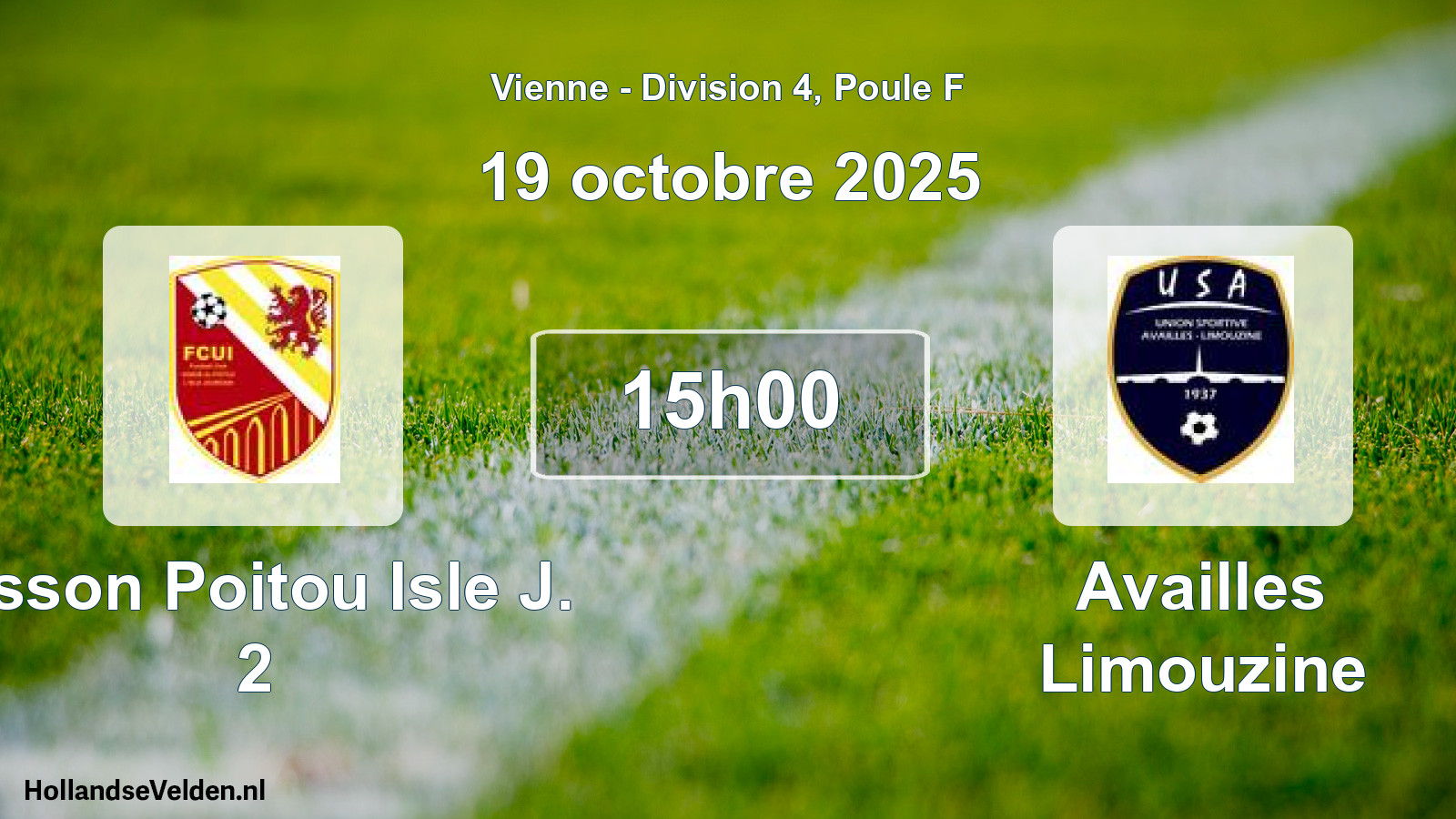 Geplande wedstrijd: Usson Poitou Isle J. 2 - Availles Limouzine (19 octobre 2025)