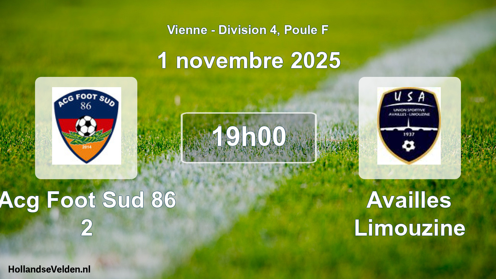 Geplande wedstrijd: Acg Foot Sud 86 2 - Availles Limouzine (1 novembre 2025)