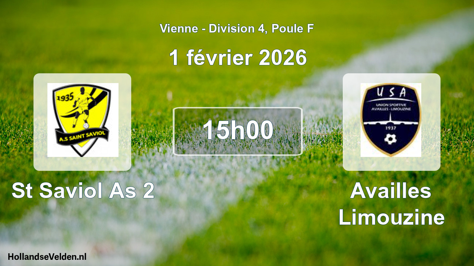 Geplande wedstrijd: St Saviol As 2 - Availles Limouzine (1 février 2026)