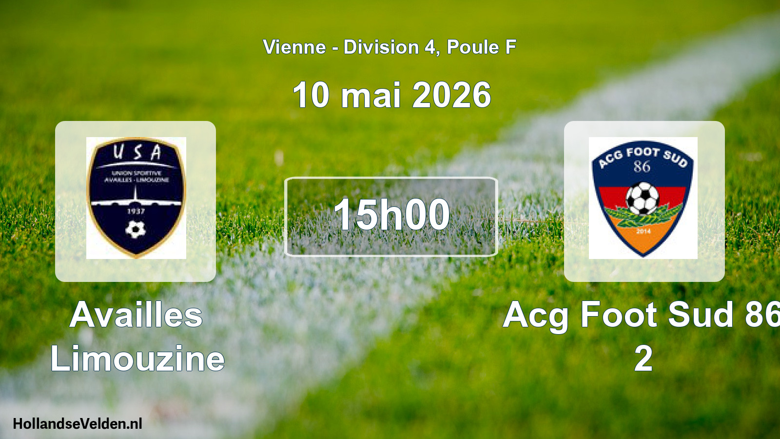 Geplande wedstrijd: Availles Limouzine - Acg Foot Sud 86 2 (10 mai 2026)