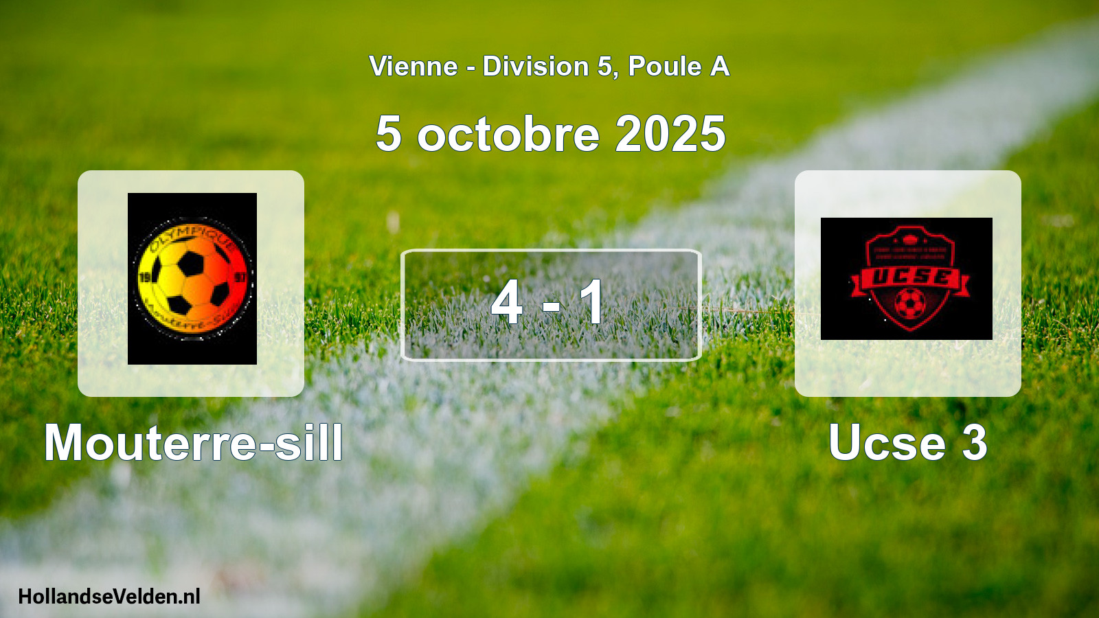 Total number of matches played: Mouterre-sill - Ucse 3 4 - 1 (5 October 2025)