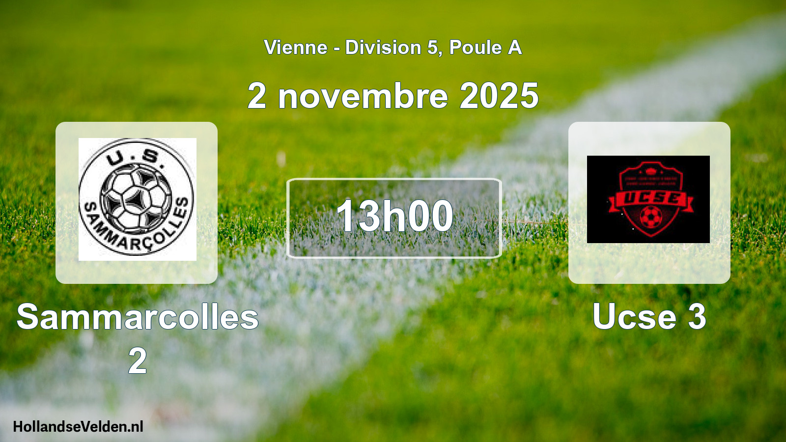 Geplande wedstrijd: Sammarcolles 2 - Ucse 3 (2 novembre 2025)