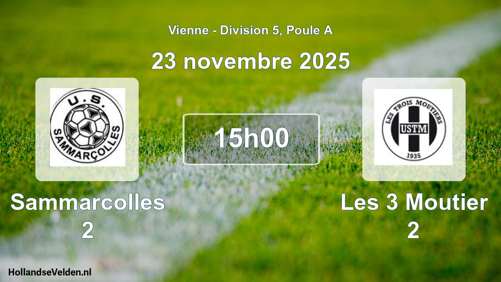 Scheduled Match: Sammarcolles 2 - Les 3 Moutier 2 (23 November 2025)