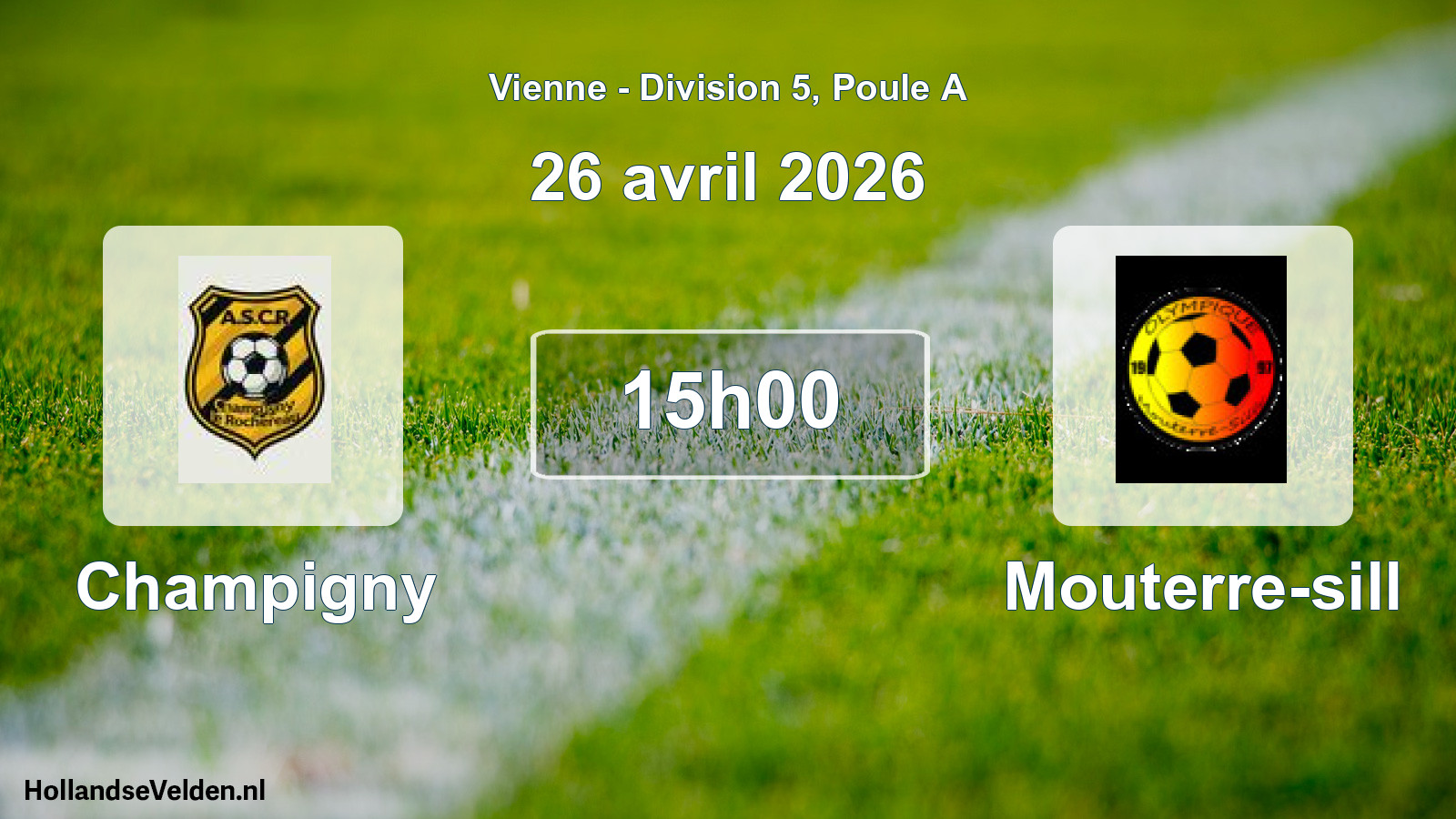 Scheduled Match: Champigny - Mouterre-sill (26 April 2026)