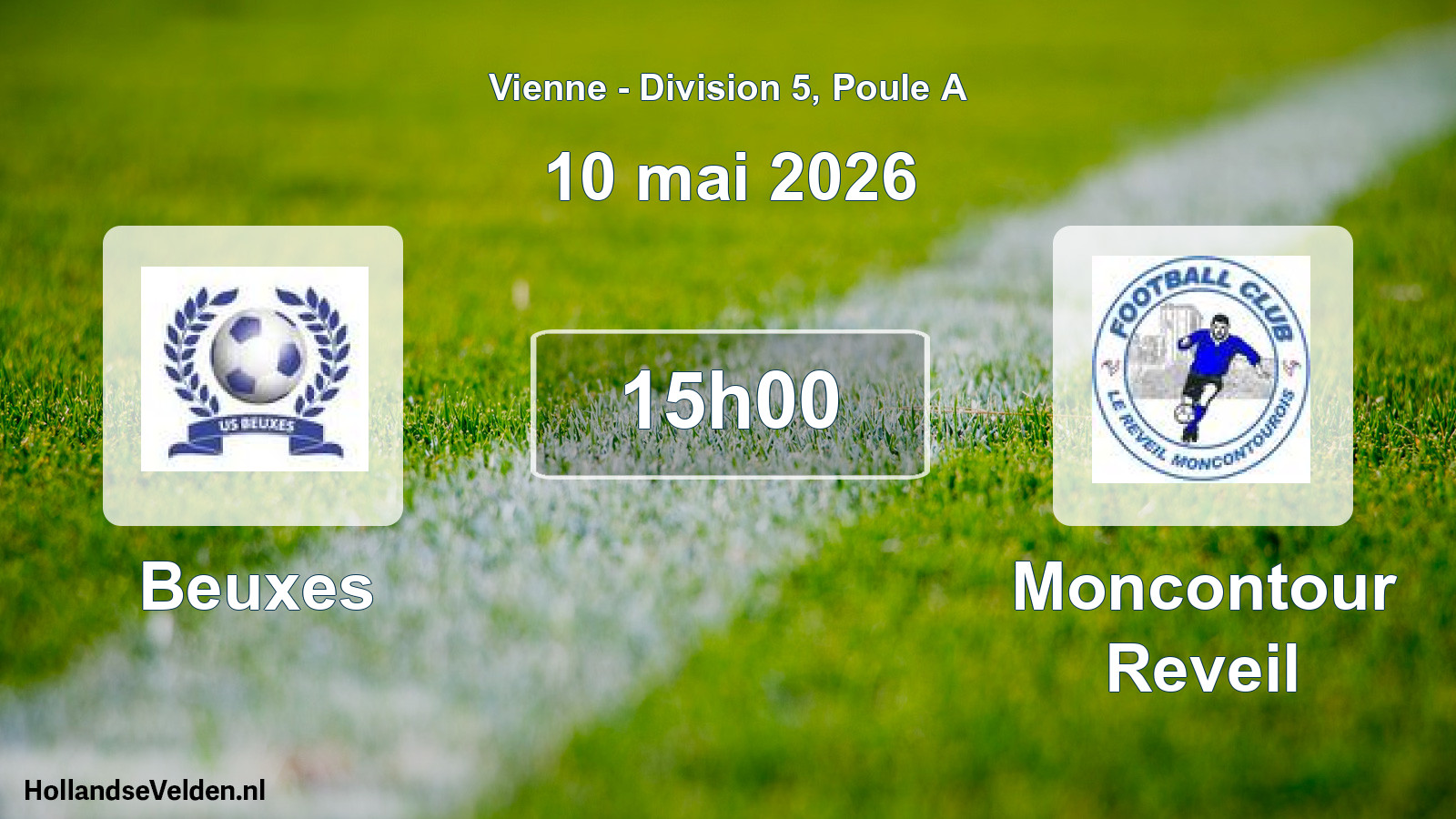 Geplande wedstrijd: Beuxes - Moncontour Reveil (10 mai 2026)