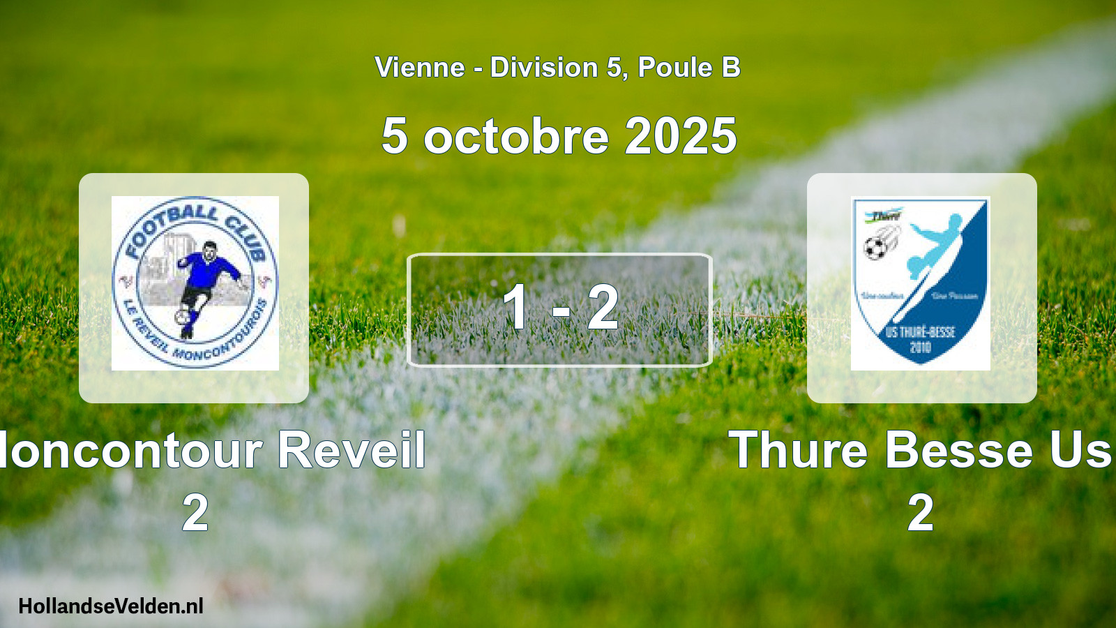 Gespeelde wedstrijd: Moncontour Reveil 2 - Thure Besse Us 2 1 - 2 (5 octobre 2025)