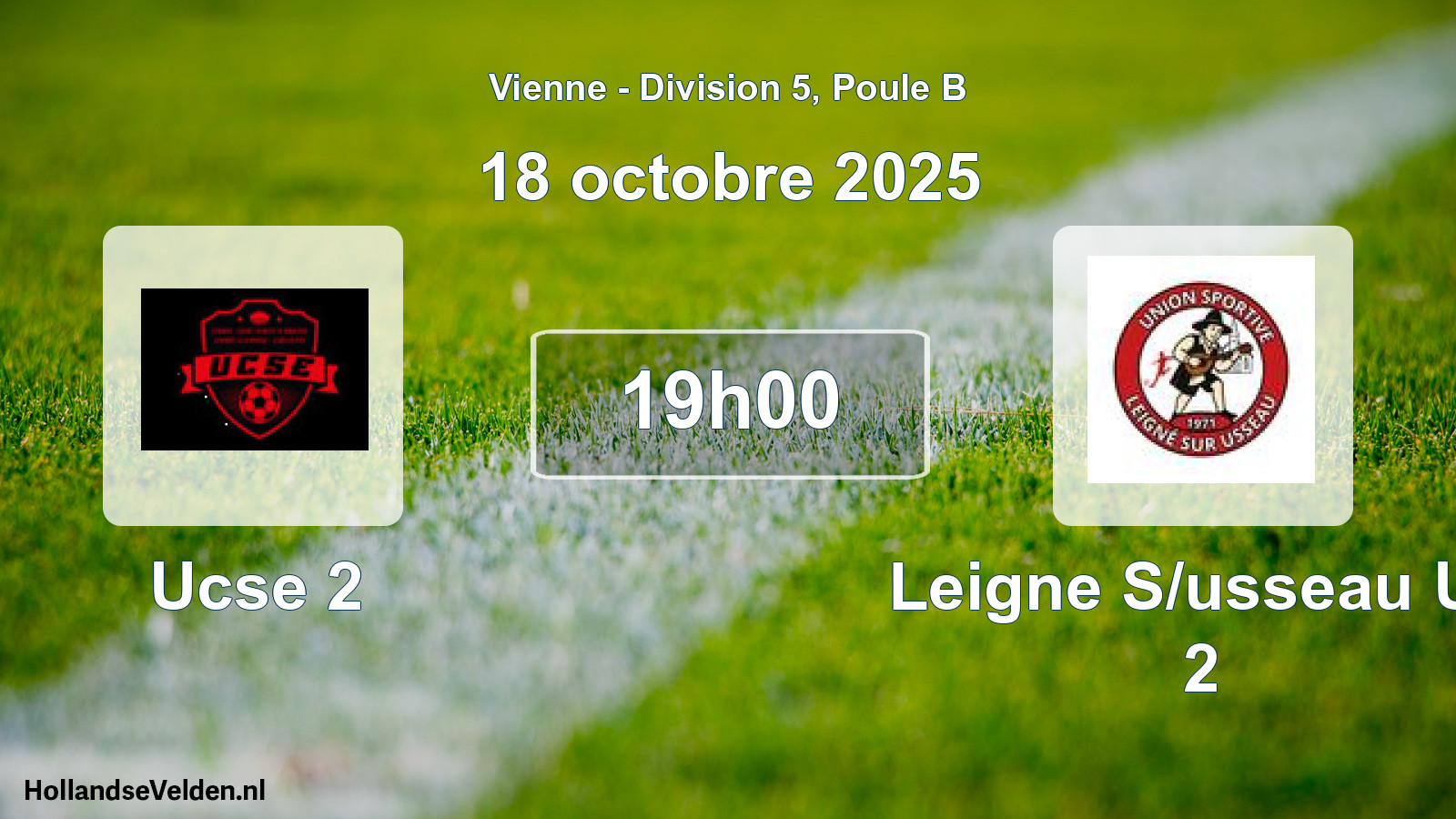 Geplande wedstrijd: Ucse 2 - Leigne S/usseau Us 2 (18 oktober 2025)
