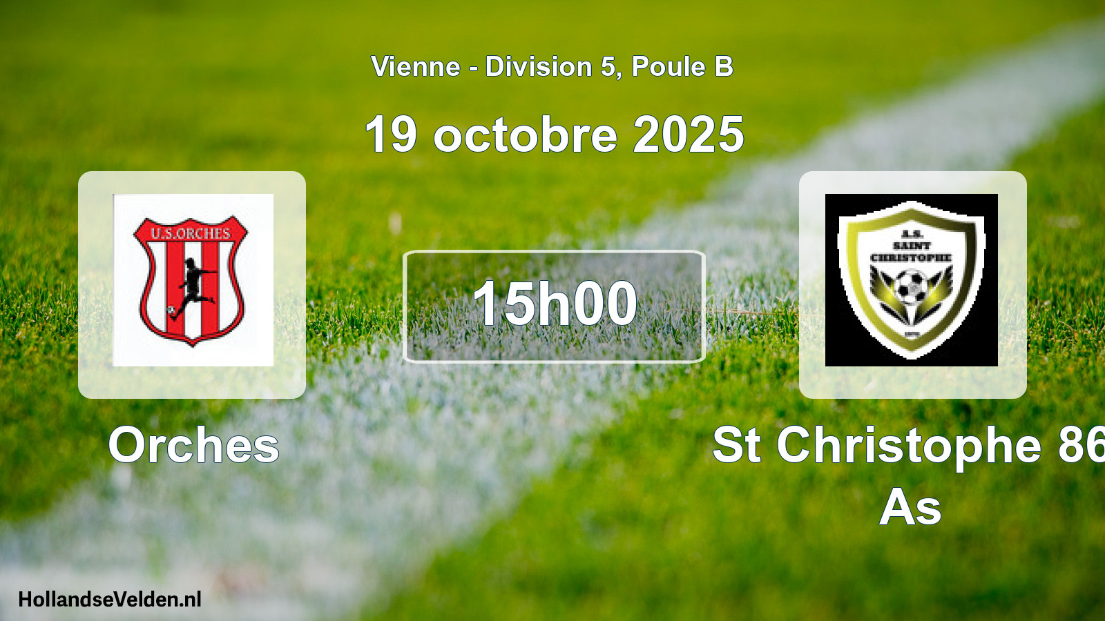 Geplande wedstrijd: Orches - St Christophe 86 As (19 octobre 2025)
