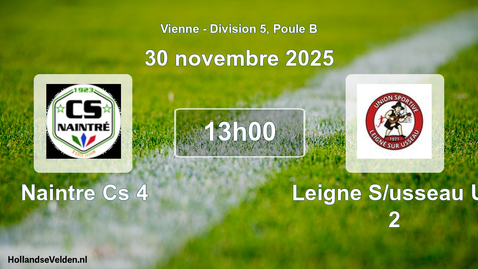 Geplande wedstrijd: Naintre Cs 4 - Leigne S/usseau Us 2 (30 novembre 2025)
