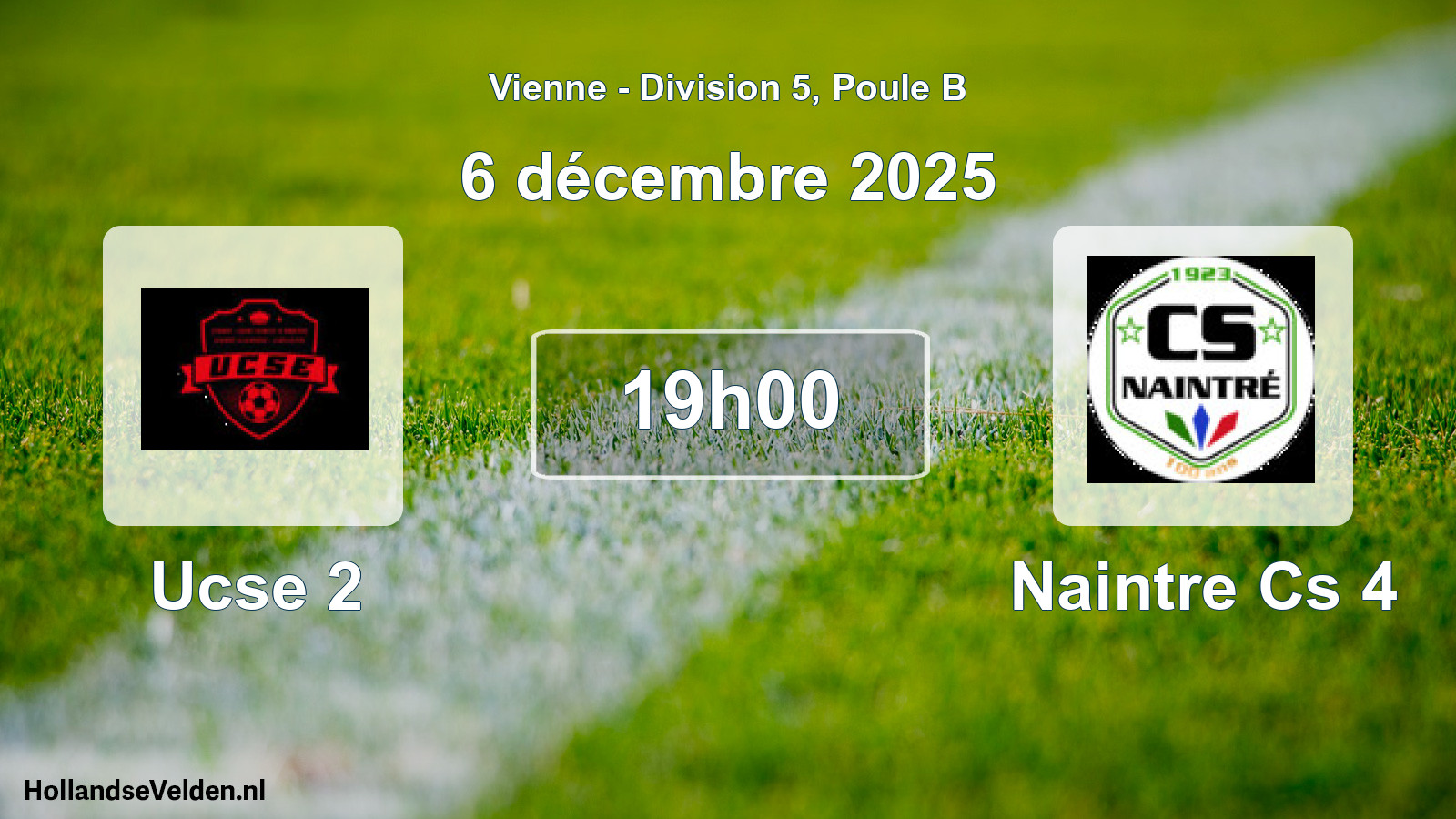 Geplande wedstrijd: Ucse 2 - Naintre Cs 4 (6 december 2025)