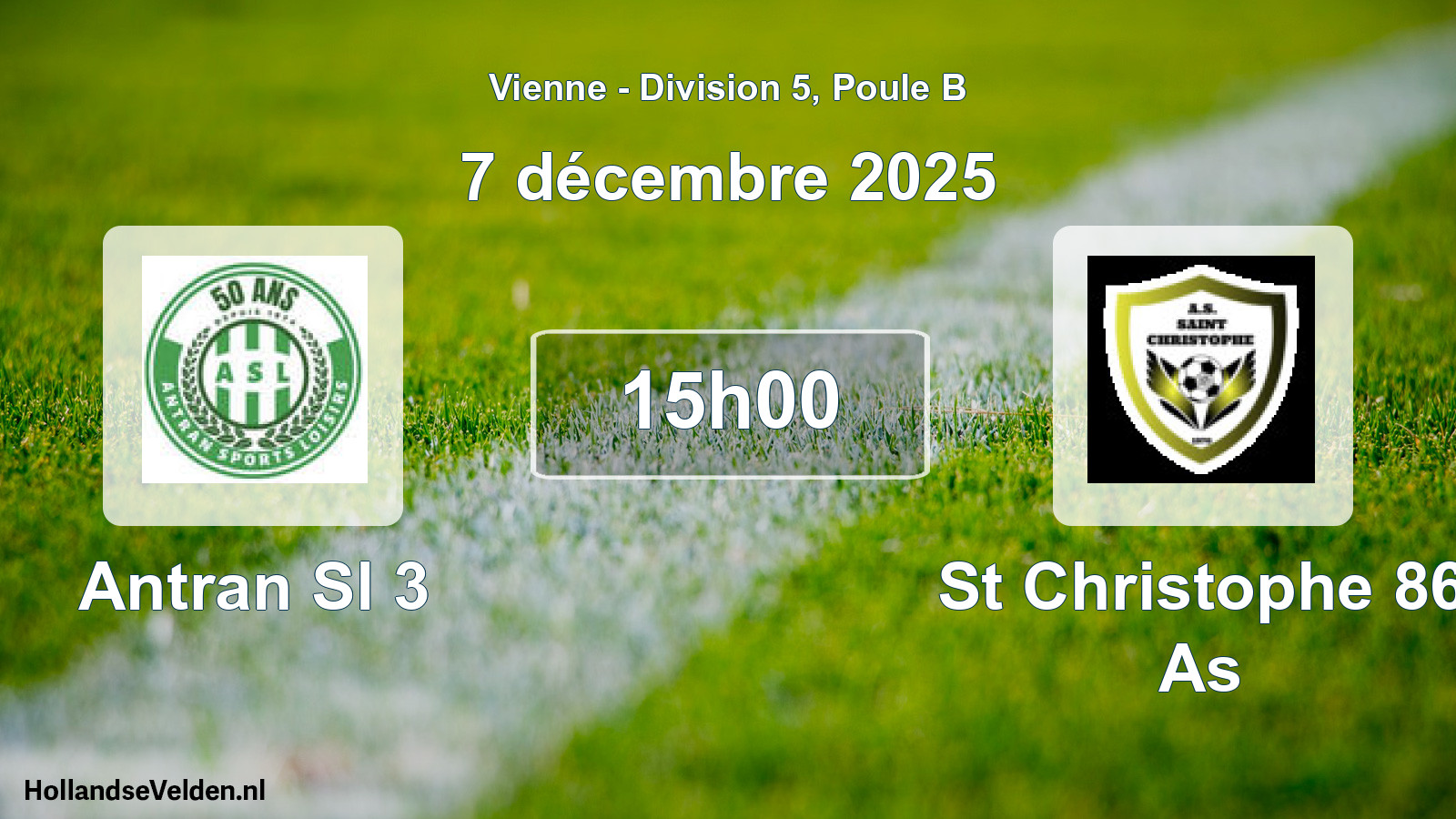 Scheduled Match: Antran Sl 3 - St Christophe 86 As (7 December 2025)