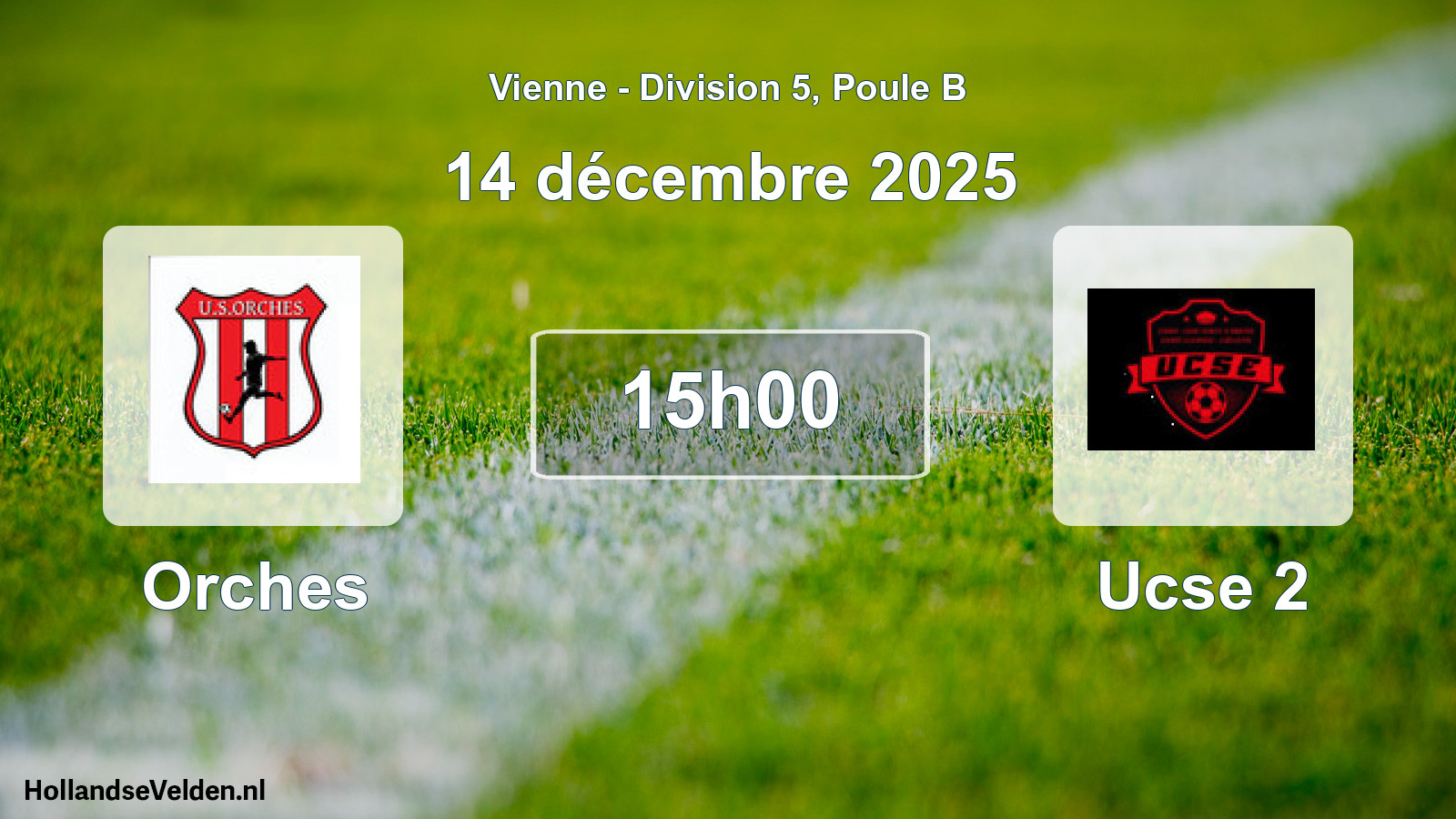 Geplande wedstrijd: Orches - Ucse 2 (14 décembre 2025)