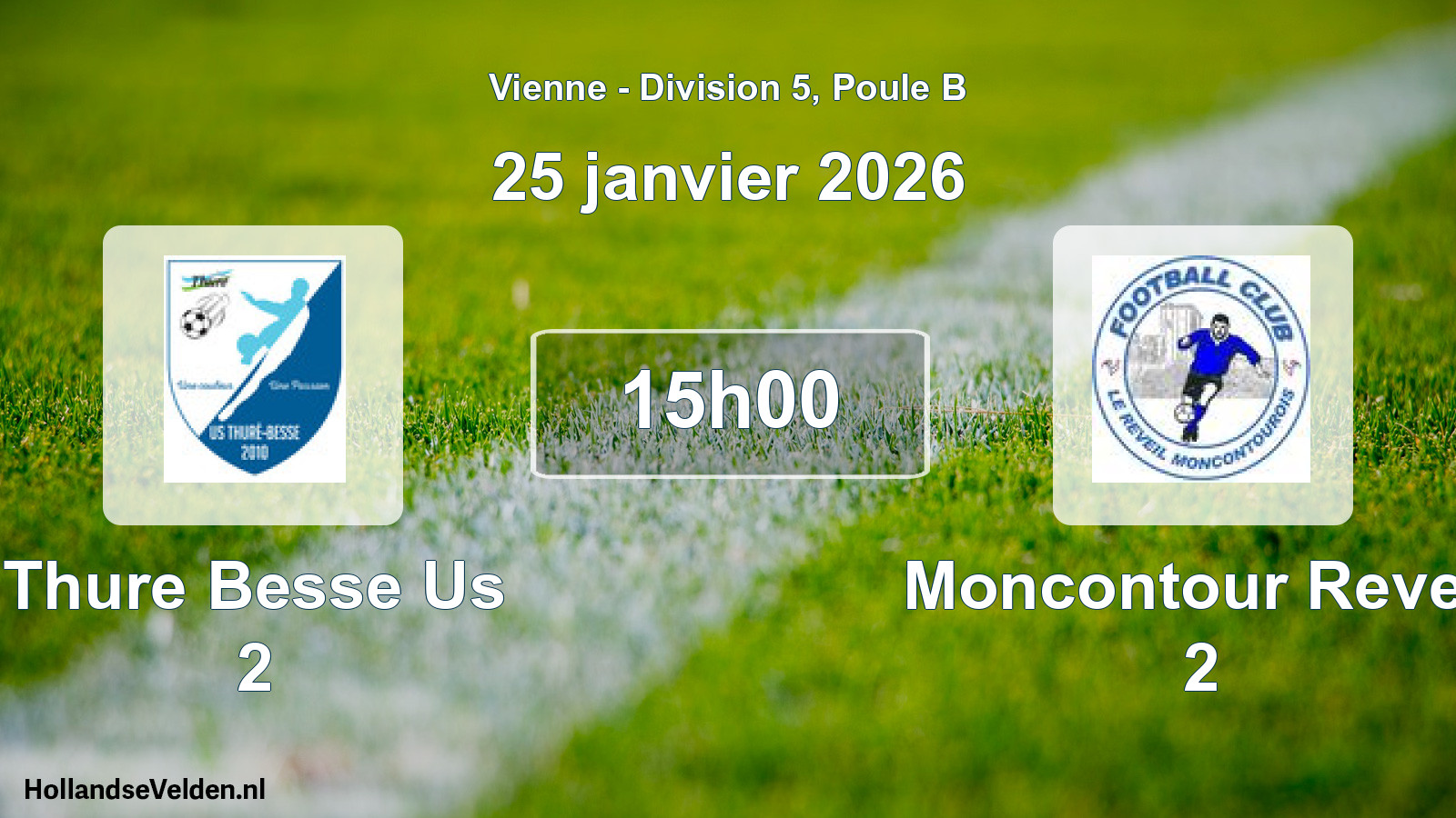 Geplande wedstrijd: Thure Besse Us 2 - Moncontour Reveil 2 (25 janvier 2026)