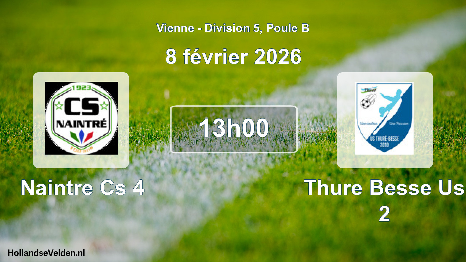 Geplande wedstrijd: Naintre Cs 4 - Thure Besse Us 2 (8 février 2026)