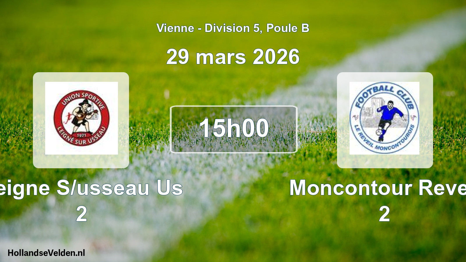 Geplande wedstrijd: Leigne S/usseau Us 2 - Moncontour Reveil 2 (29 maart 2026)