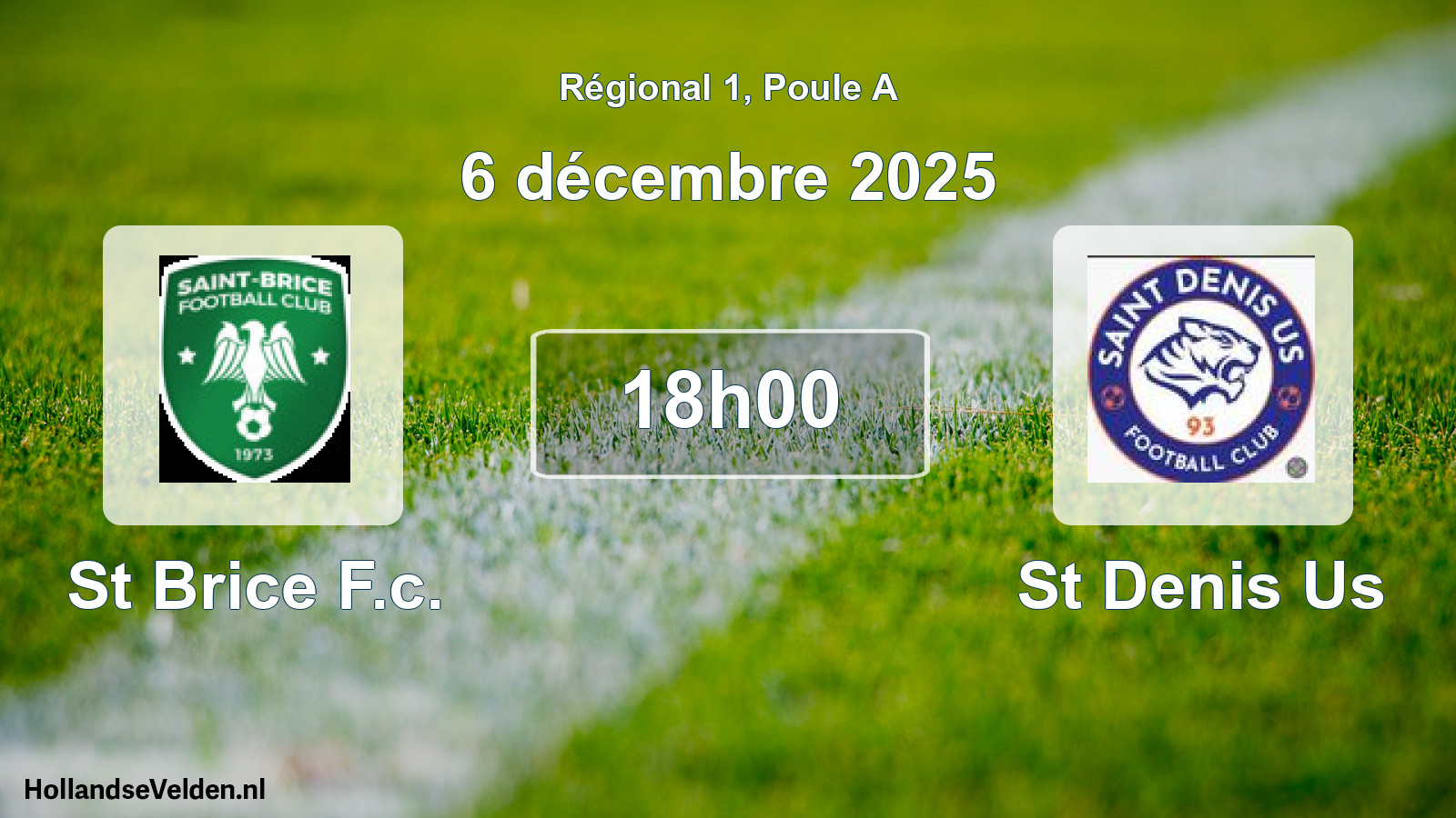 Geplande wedstrijd: St Brice F.c. - St Denis Us (6 décembre 2025)