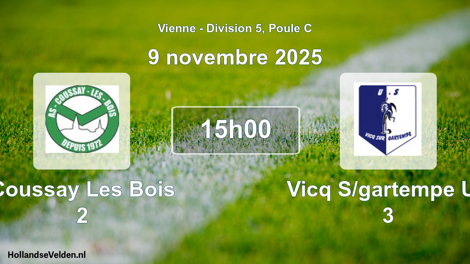 Geplande wedstrijd: Coussay Les Bois 2 - Vicq S/gartempe Us 3 (9 november 2025)