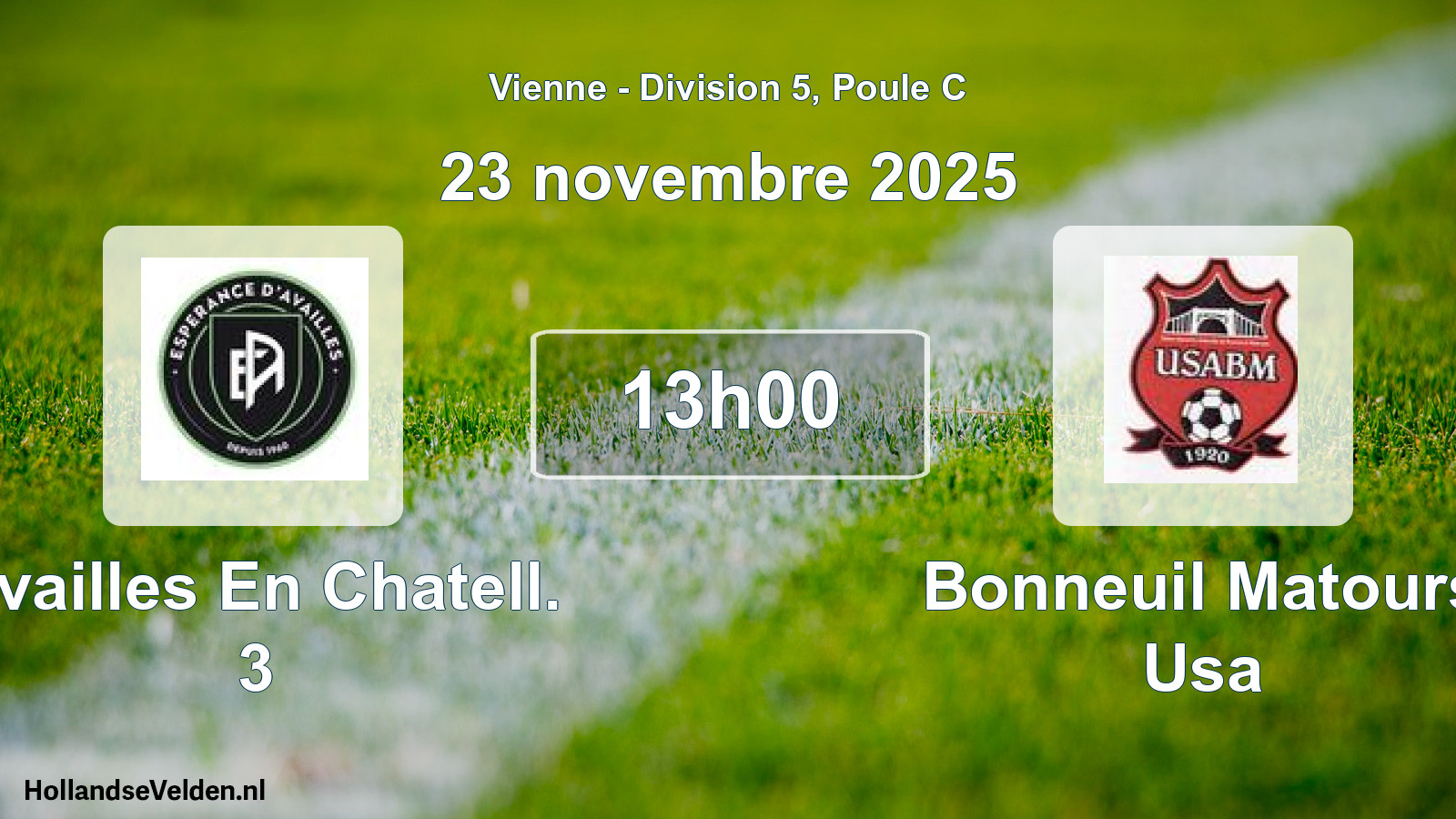 Scheduled Match: Availles En Chatell. 3 - Bonneuil Matours Usa (23 November 2025)