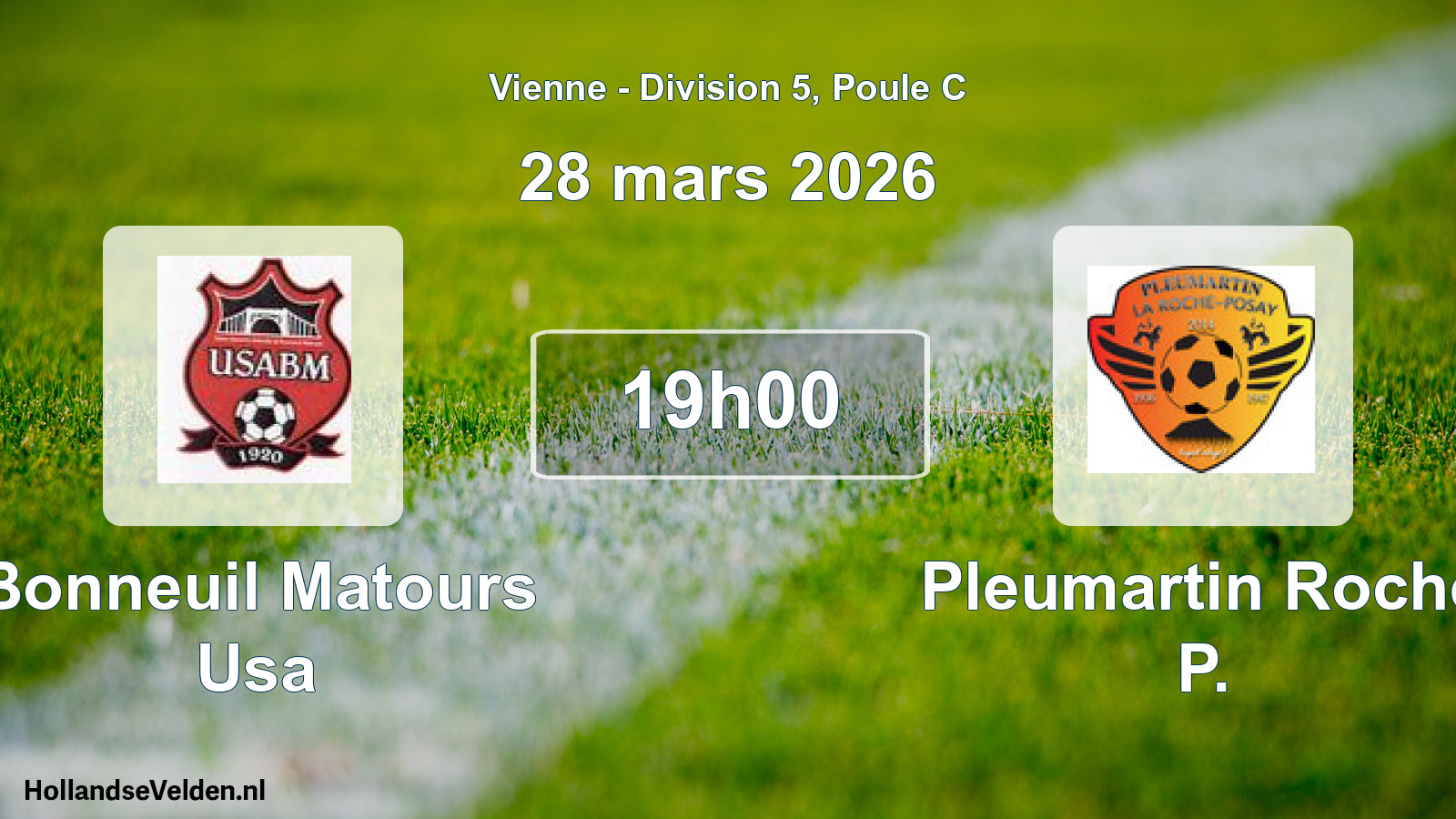 Geplande wedstrijd: Bonneuil Matours Usa - Pleumartin Roche P. (28 mars 2026)