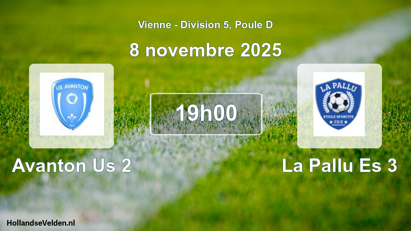 Geplande wedstrijd: Avanton Us 2 - La Pallu Es 3 (8 novembre 2025)