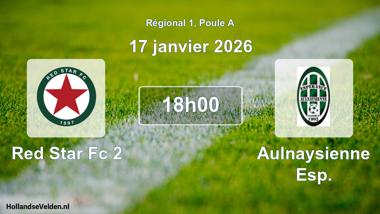 Scheduled Match: Red Star Fc 2 - Aulnaysienne Esp. (17 January 2026)
