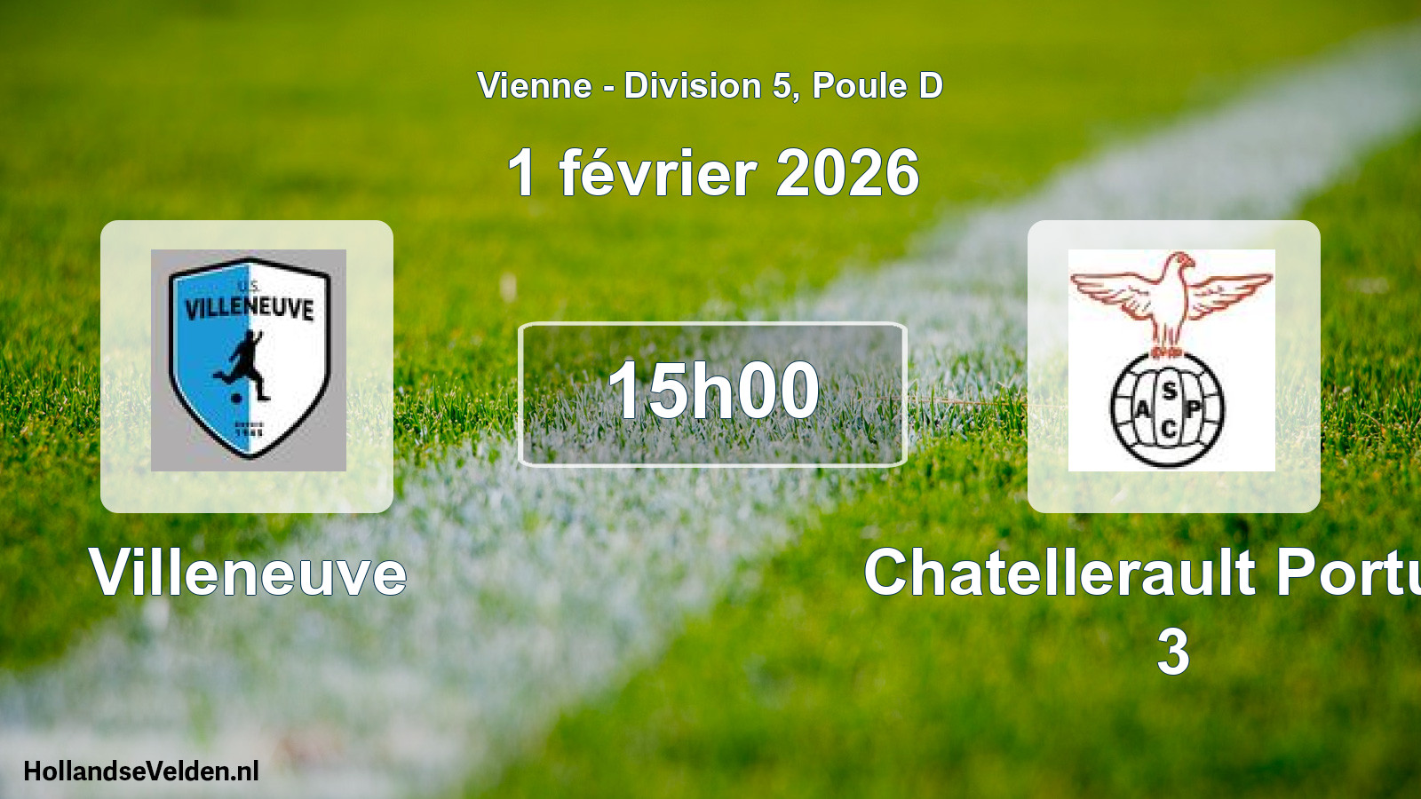 Scheduled Match: Villeneuve - Chatellerault Portug 3 (1 February 2026)