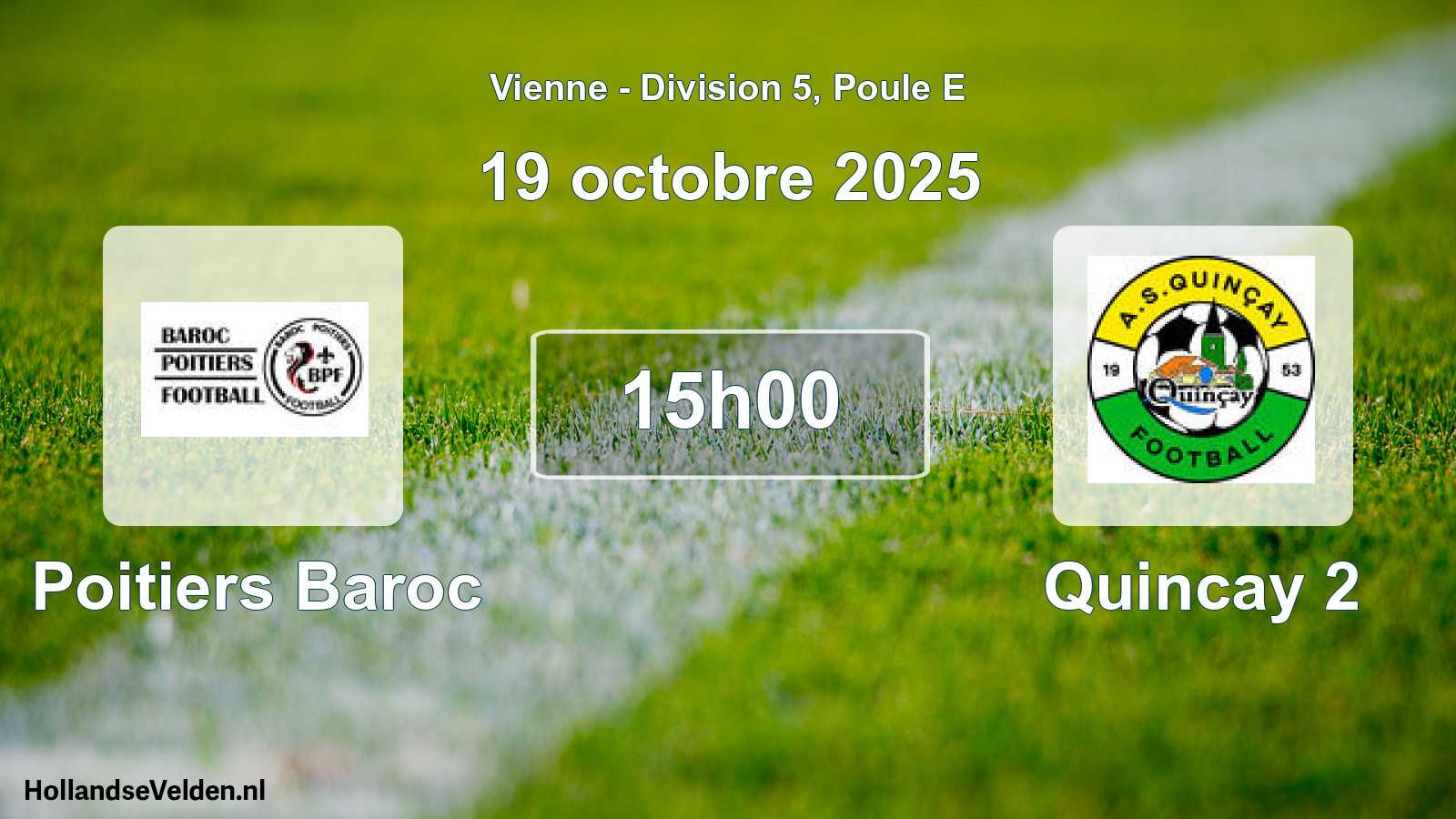 Scheduled Match: Poitiers Baroc - Quincay 2 (19 October 2025)
