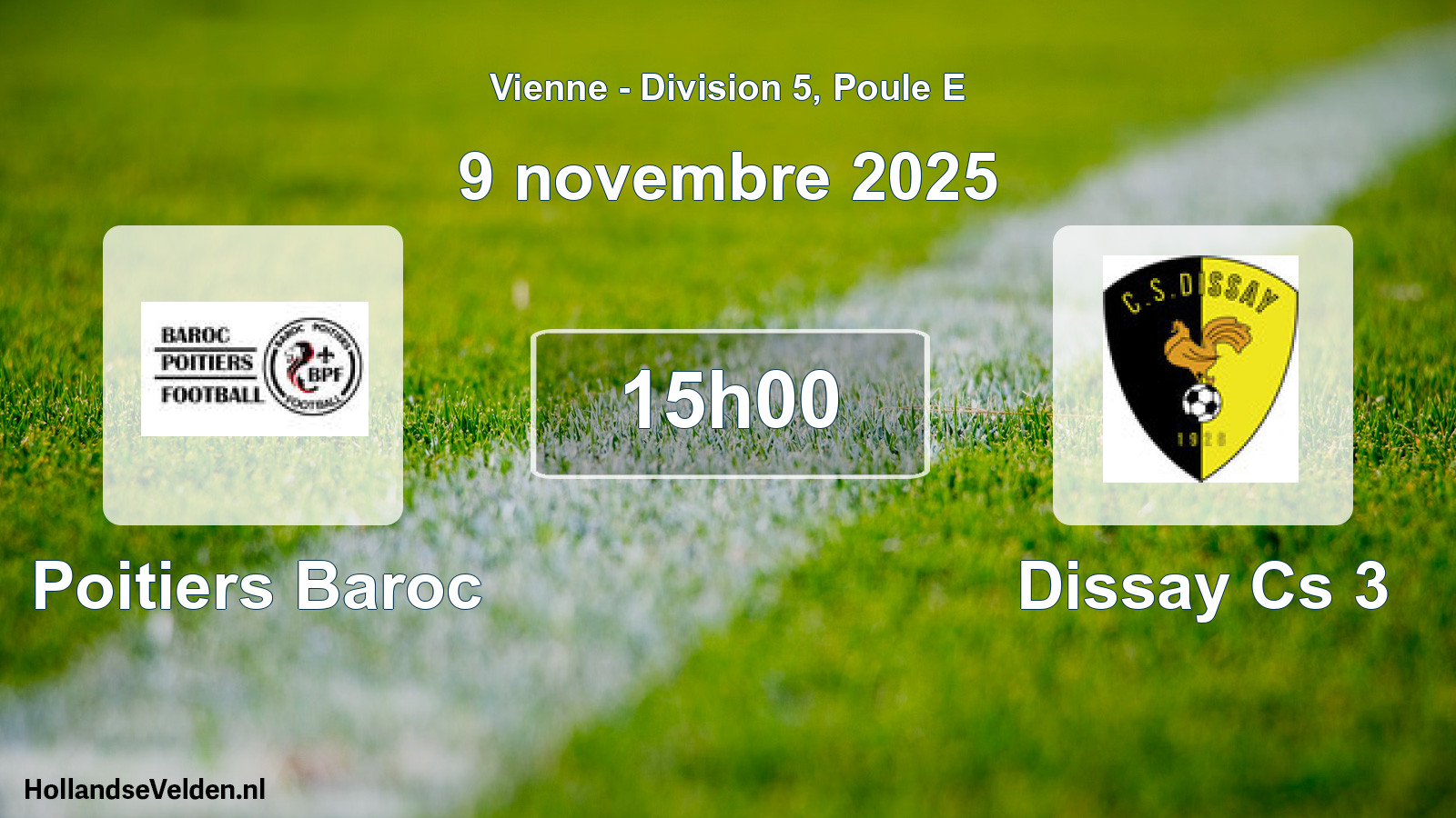 Scheduled Match: Poitiers Baroc - Dissay Cs 3 (9 November 2025)