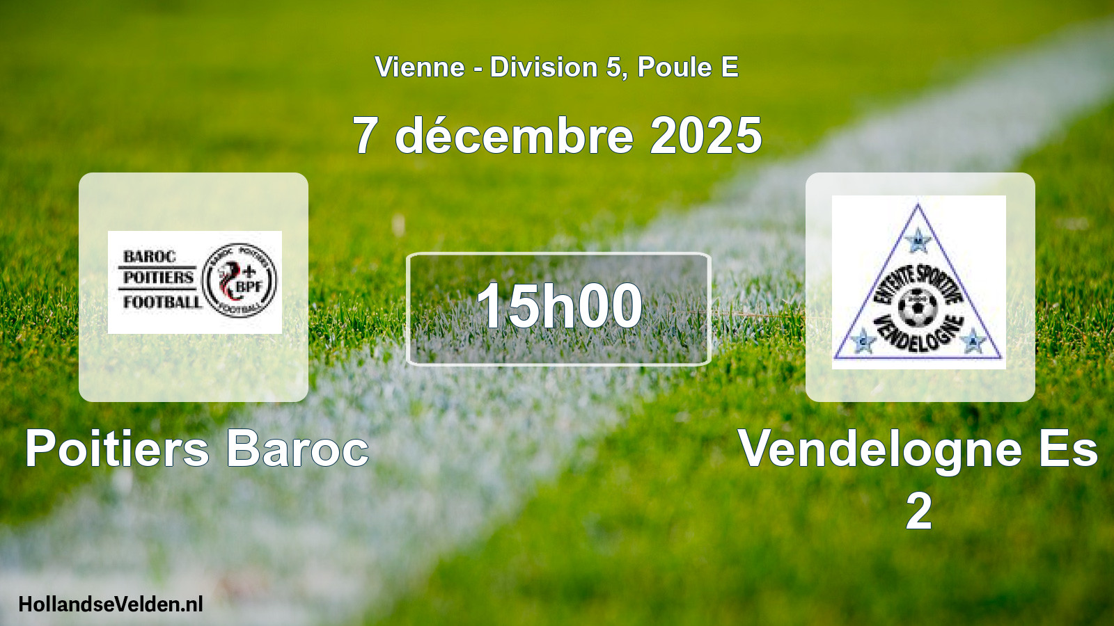 Scheduled Match: Poitiers Baroc - Vendelogne Es 2 (7 December 2025)