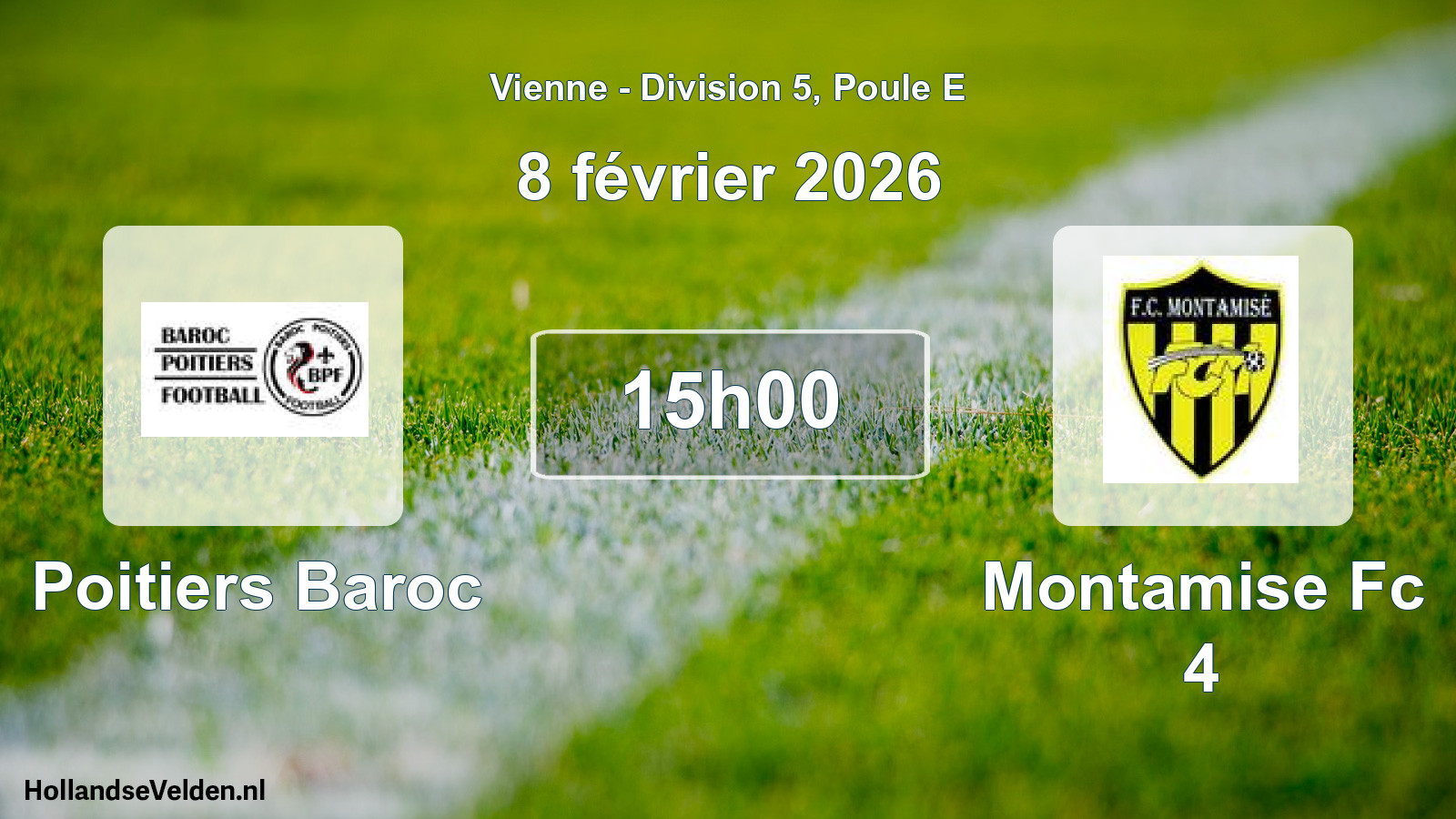 Scheduled Match: Poitiers Baroc - Montamise Fc 4 (8 February 2026)