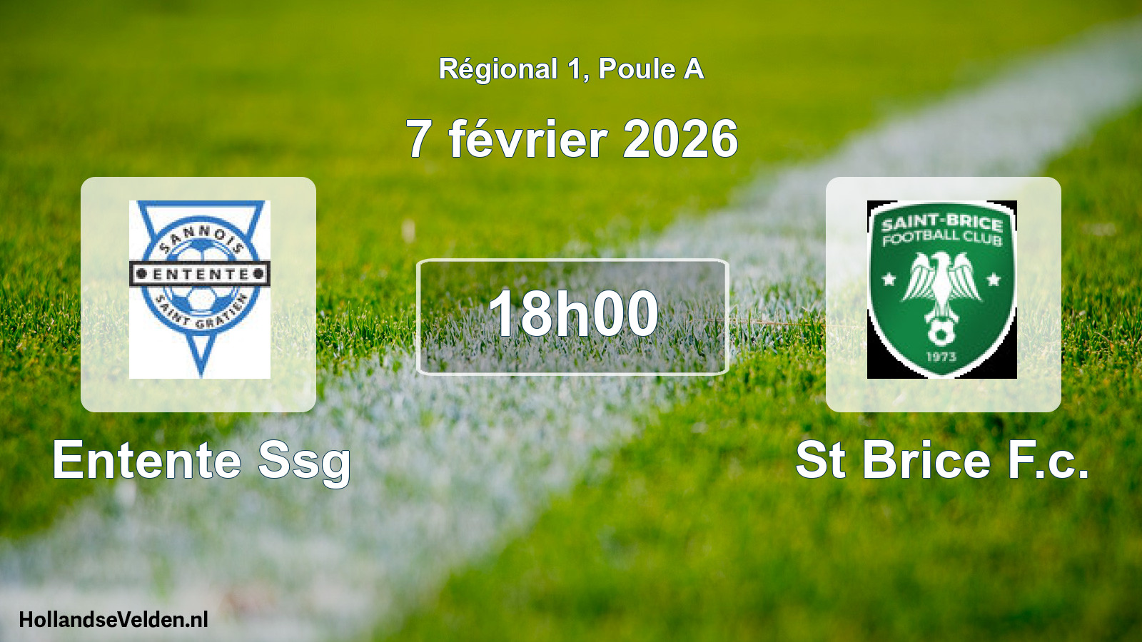 Geplande wedstrijd: Entente Ssg - St Brice F.c. (7 février 2026)