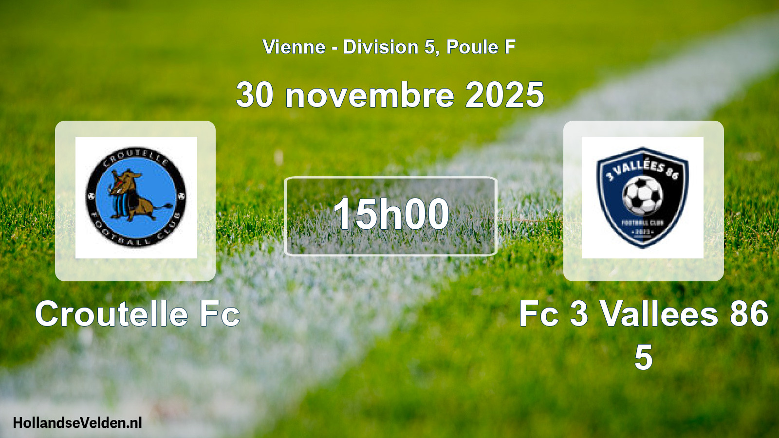 Scheduled Match: Croutelle Fc - Fc 3 Vallees 86 5 (30 November 2025)