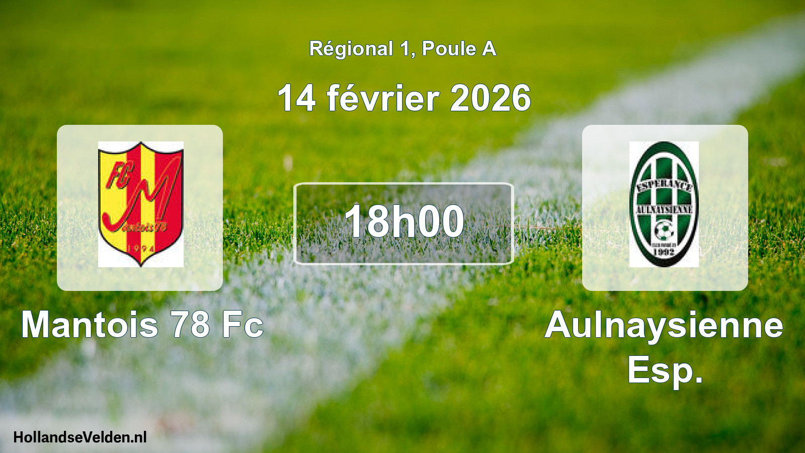 Scheduled Match: Mantois 78 Fc - Aulnaysienne Esp. (14 February 2026)