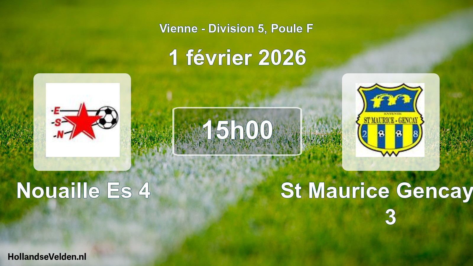 Geplande wedstrijd: Nouaille Es 4 - St Maurice Gencay E. 3 (1 février 2026)