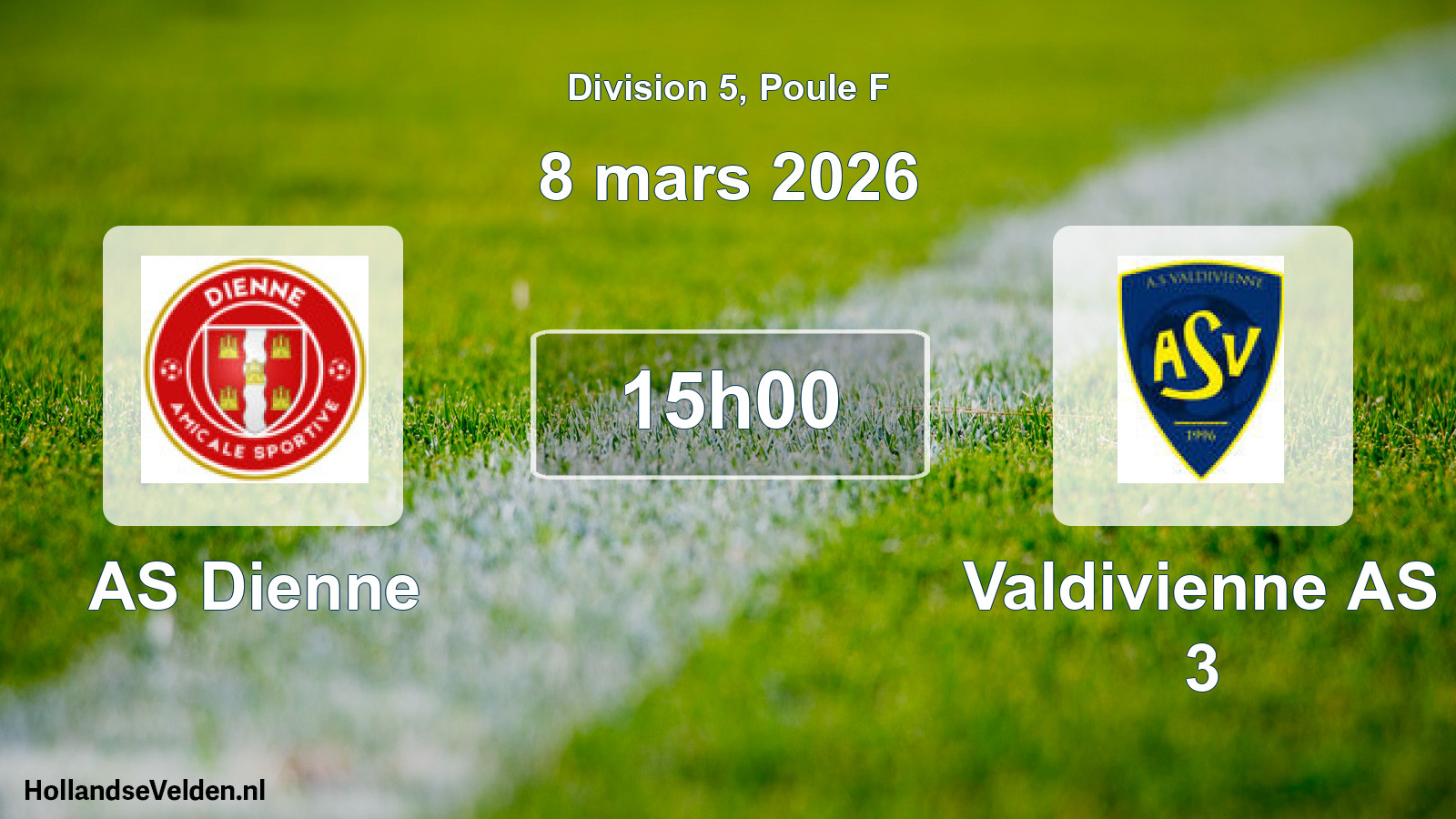 Scheduled Match: AS Dienne - Valdivienne AS 3 (8 March 2026)