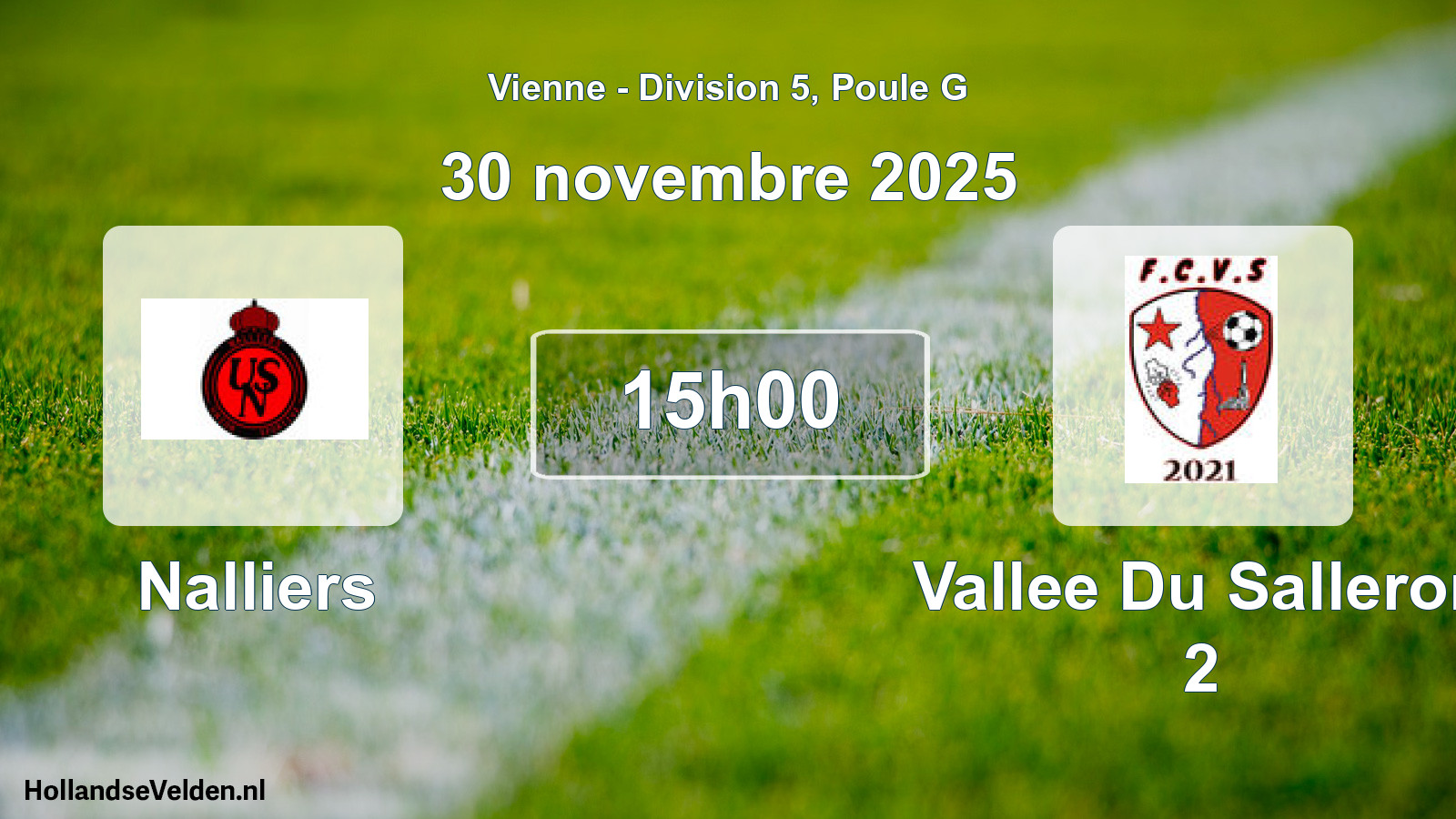 Geplande wedstrijd: Nalliers - Vallee Du Salleron 2 (30 novembre 2025)