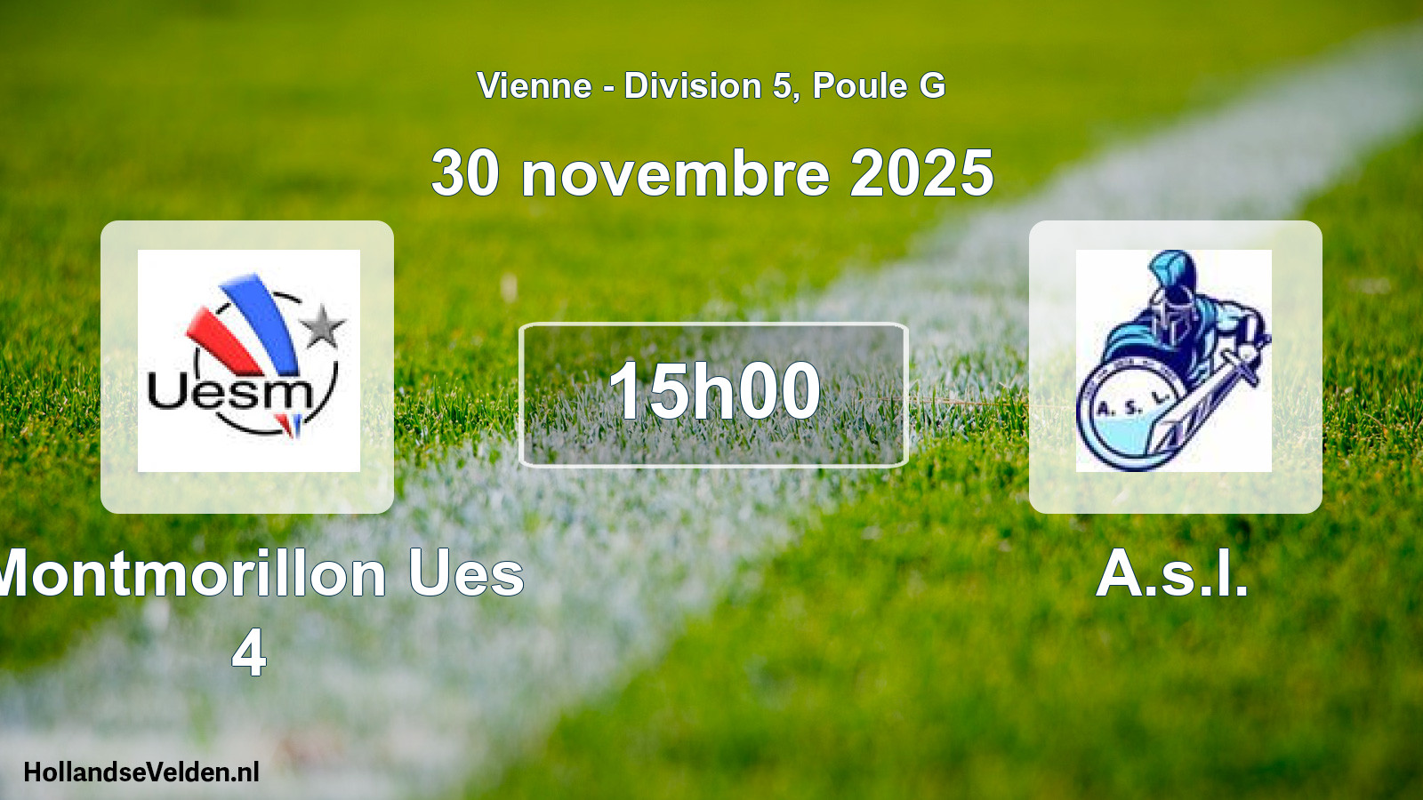 Scheduled Match: Montmorillon Ues 4 - A.s.l. (30 November 2025)