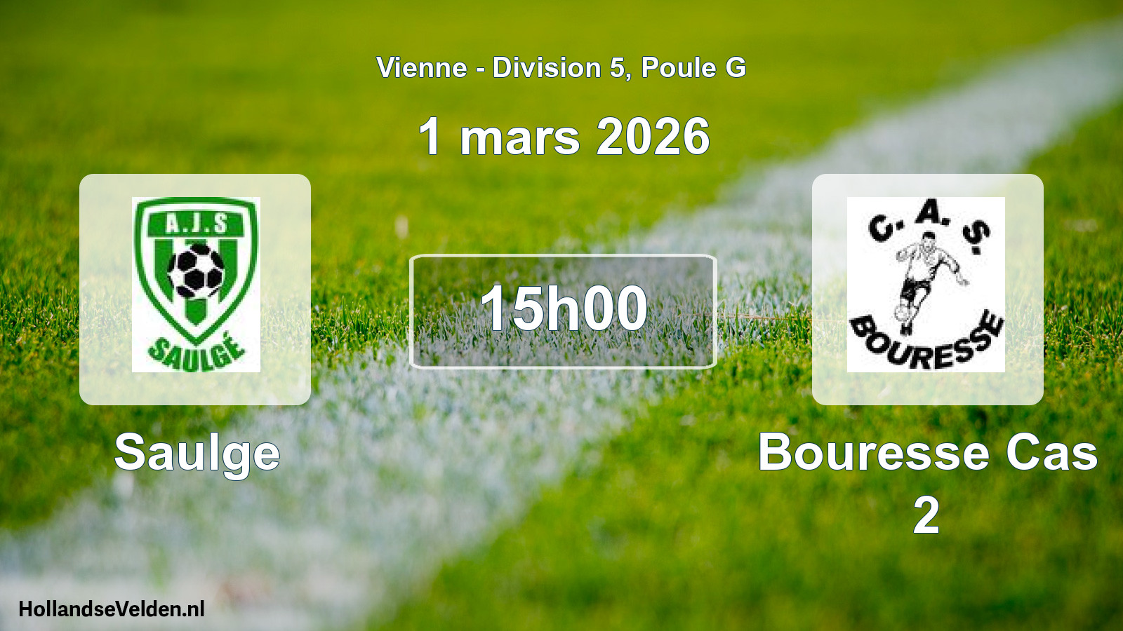 Geplande wedstrijd: Saulge - Bouresse Cas 2 (1 mars 2026)
