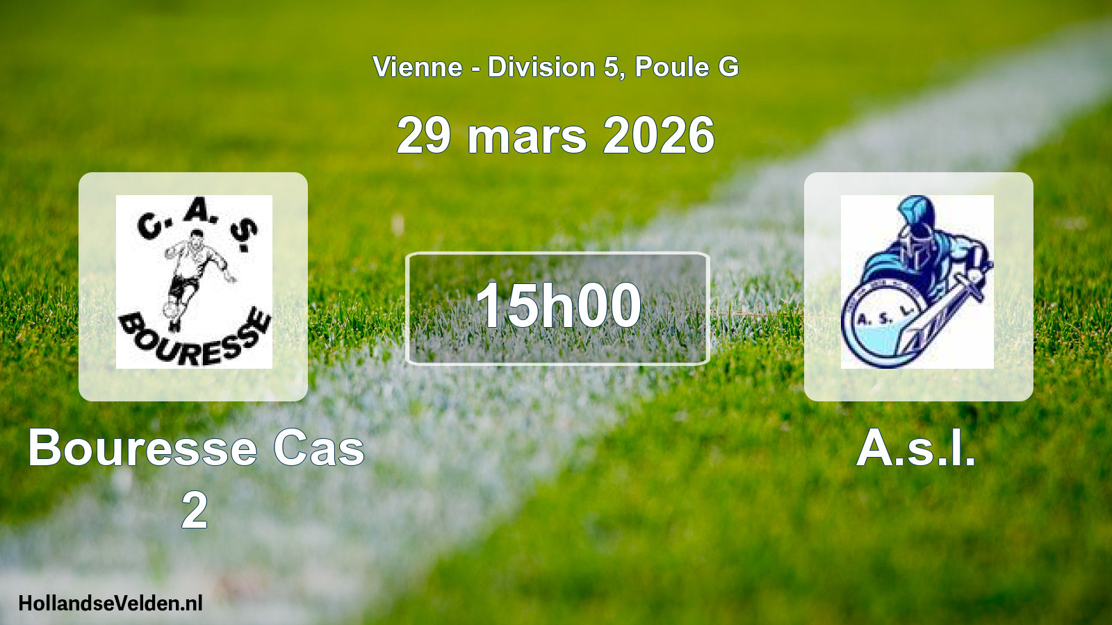 Scheduled Match: Bouresse Cas 2 - A.s.l. (29 March 2026)