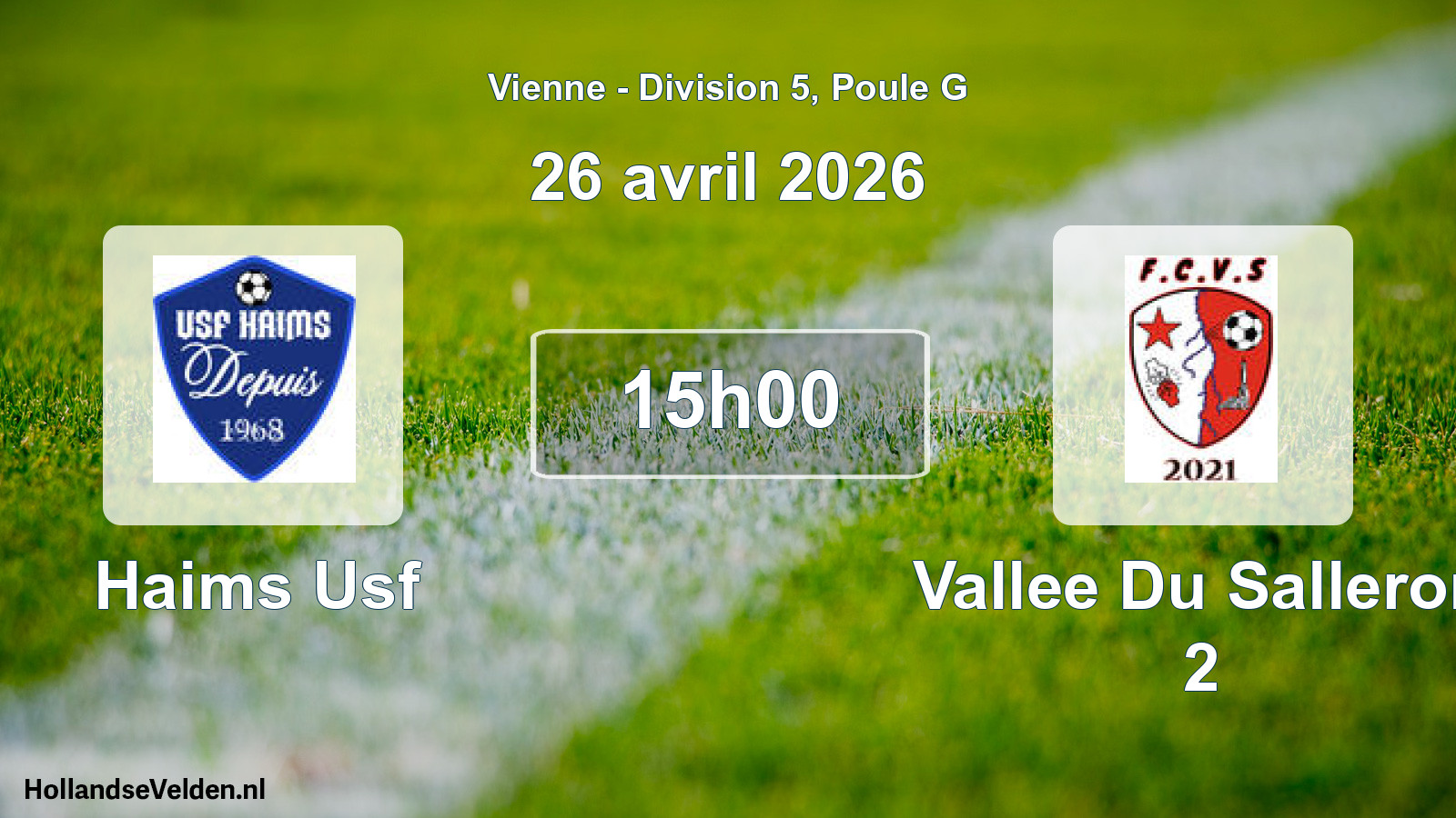 Geplande wedstrijd: Haims Usf - Vallee Du Salleron 2 (26 avril 2026)